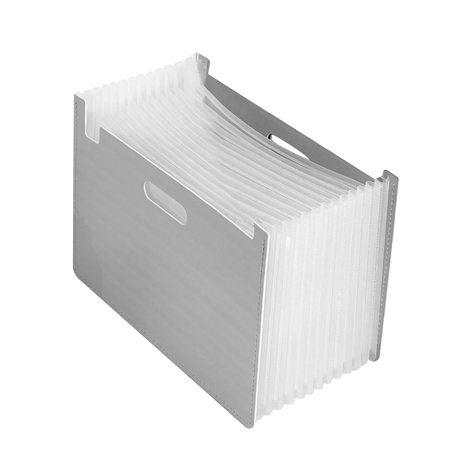 Oshhni Accordion File Organizer - Expanding File Folder with 12 Pockets, Letter Size, Gray - Perfect for Office, School, Home Document Storage & Organization