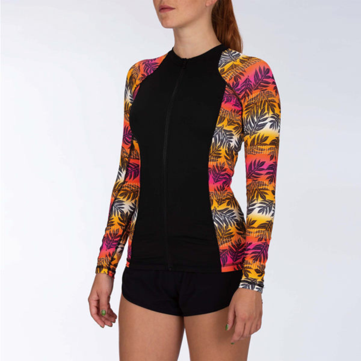Hurley Sig Zane Rash Moorea FZ Long Sleeve Shirt - Hyper Pink | Surfing, Beachwear & Casual Street Style