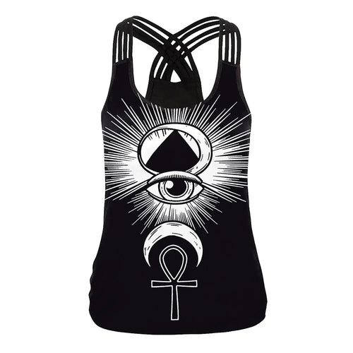 3D Printed Women's Summer Sport Vest - Quick Dry Yoga & Running Fitness Top for Active Lifestyles - Gym, Outdoor Workouts, Yoga Sessions