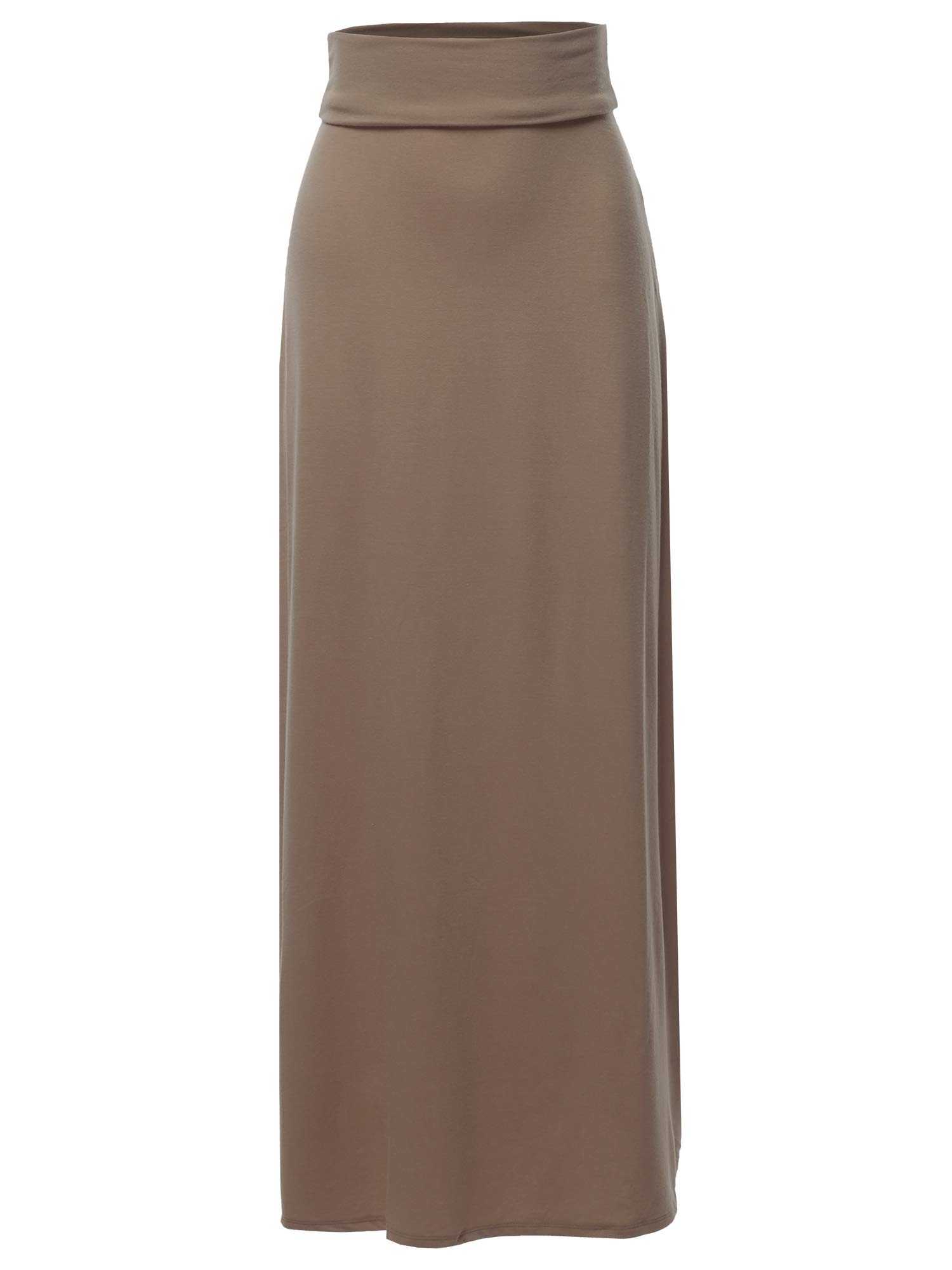 A2Y Women's Foldable High Waist Maxi Skirt - Long Flowy Floor Length Casual & Dressy Skirts for Summer, Beach, Travel & Everyday Wear