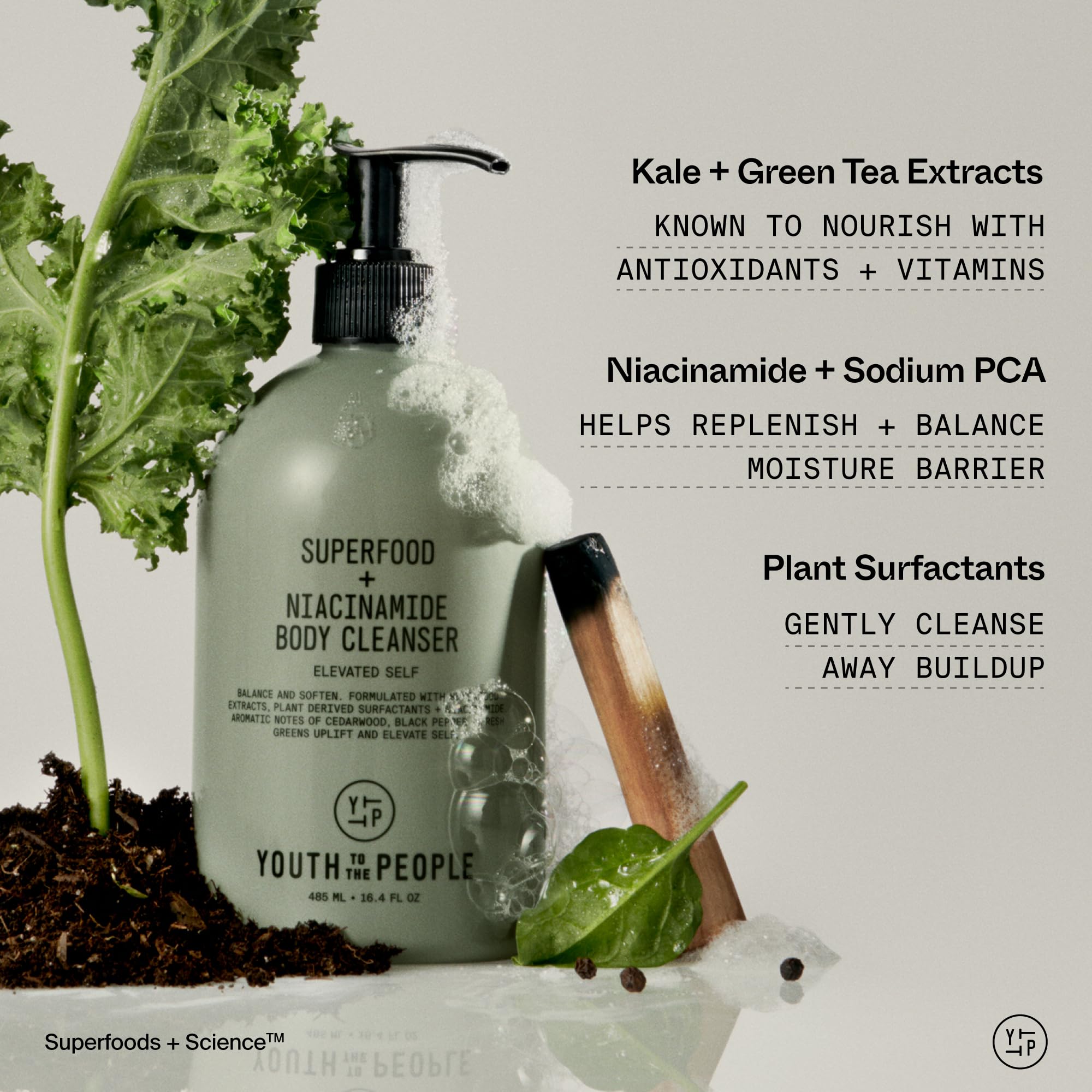 Youth To The People Superfood Cleansing Trio - Vegan Skincare Bundle with Kale + Green Tea Facial Cleanser (8oz), Body Wash (16.4oz) & Antioxidant Hand Soap (13.1oz) - Gentle Daily Cleanse for Face, Body & Hands - Perfect for Sensitive Skin & Eco-Conscious Beauty Routines