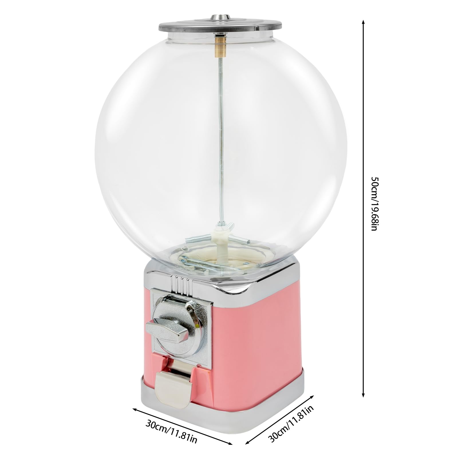 Lockable Pink Capsule Vending Machine - Candy, Gumball & Prize Dispenser for Business, Arcades & Retail Stores - Perfect for Toy Vending, Twister Ball Games & Party Entertainment