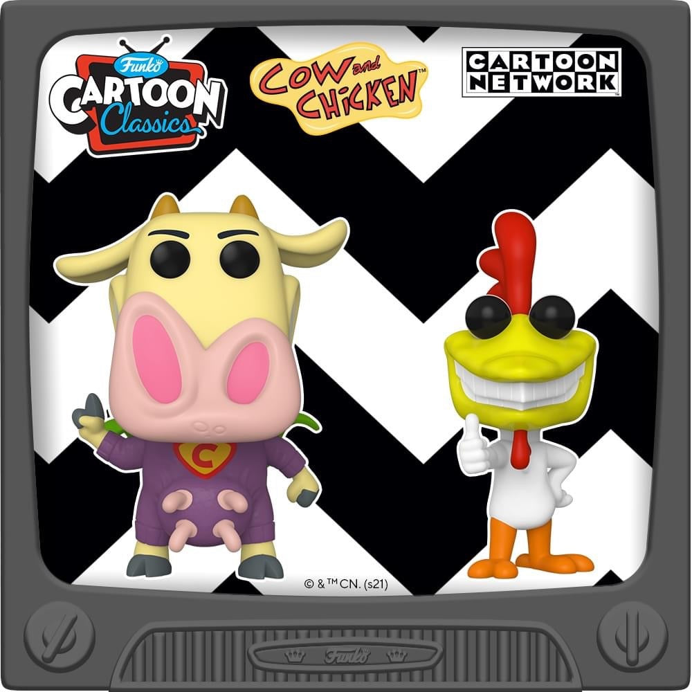 Funko Pop Animation Cow and Chicken Vinyl Figures - Cartoon Network Collectible Toy for Fans & Decor | Perfect for Display, Gifts, and Pop Culture Enthusiasts