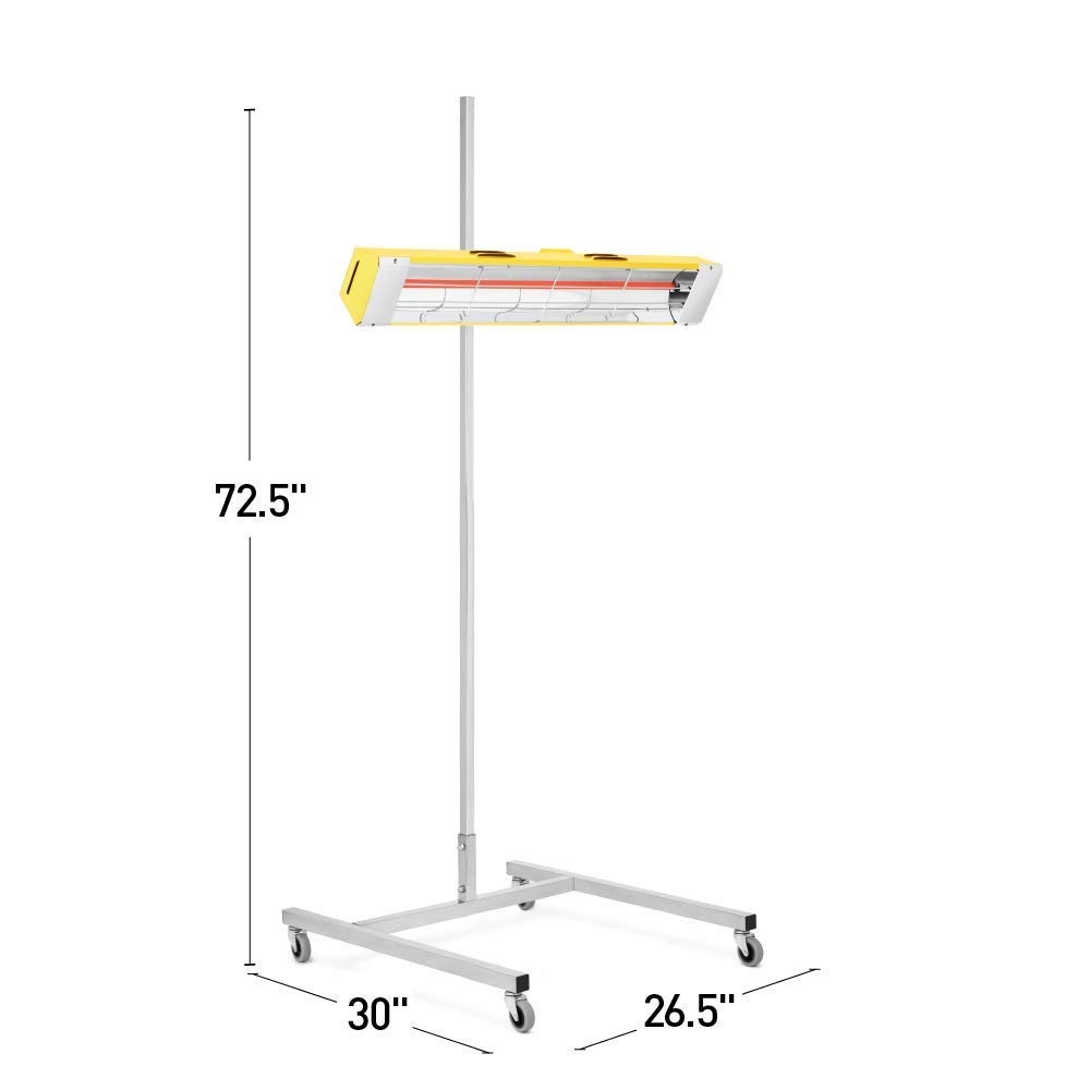 Infratech 14-1000 Chrome Infrared Paint Drying & Curing Lamp - Fast Auto Body, Industrial & DIY Paint Drying Solution for Professional Finishes