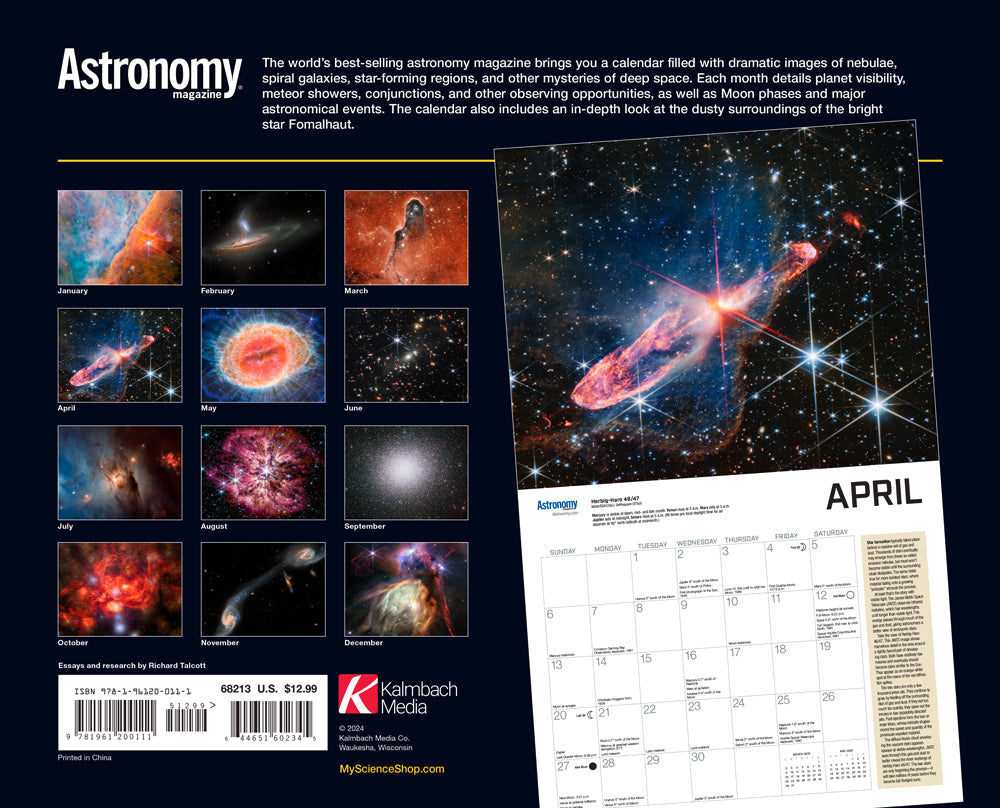2025 Deep Space Mysteries Wall Calendar - Stunning Astronomy Photos & Celestial Events | Perfect for Space Enthusiasts, Office Decor & Gift Giving