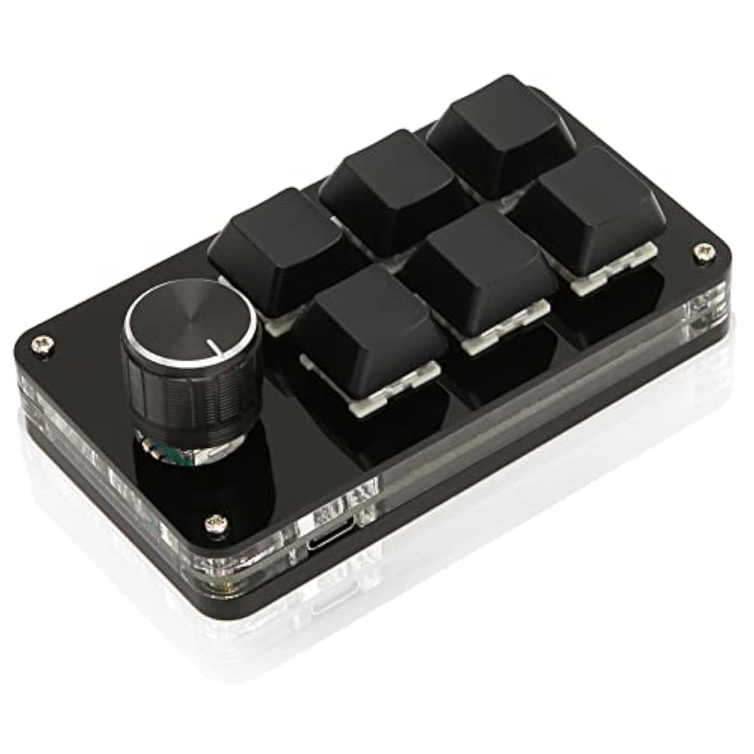 Topiky 6 Key Macro Pad - Programmable Mini Gaming Keyboard with Knob, USB Mechanical Keypad for Osu, Office & DIY Projects | Perfect for Gamers, Programmers & Work Efficiency