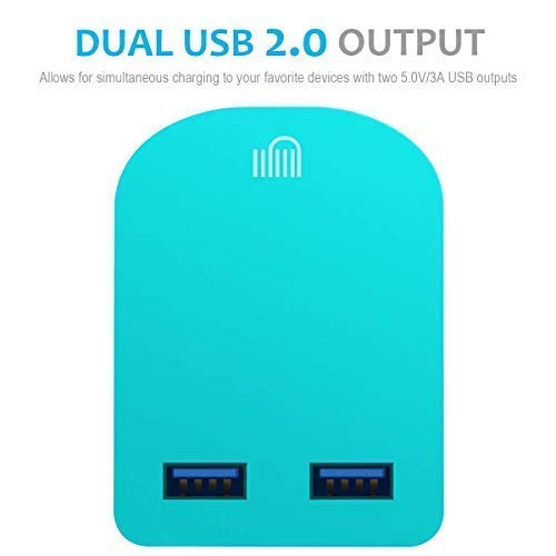 AMO Multi USB Charger with Folding UK Plug - 3.1A 15W Fast Charging for iPhone, iPad, Samsung Galaxy, HTC, Windows Phone & Tablets - Perfect for Home, Office & Travel Charging Needs