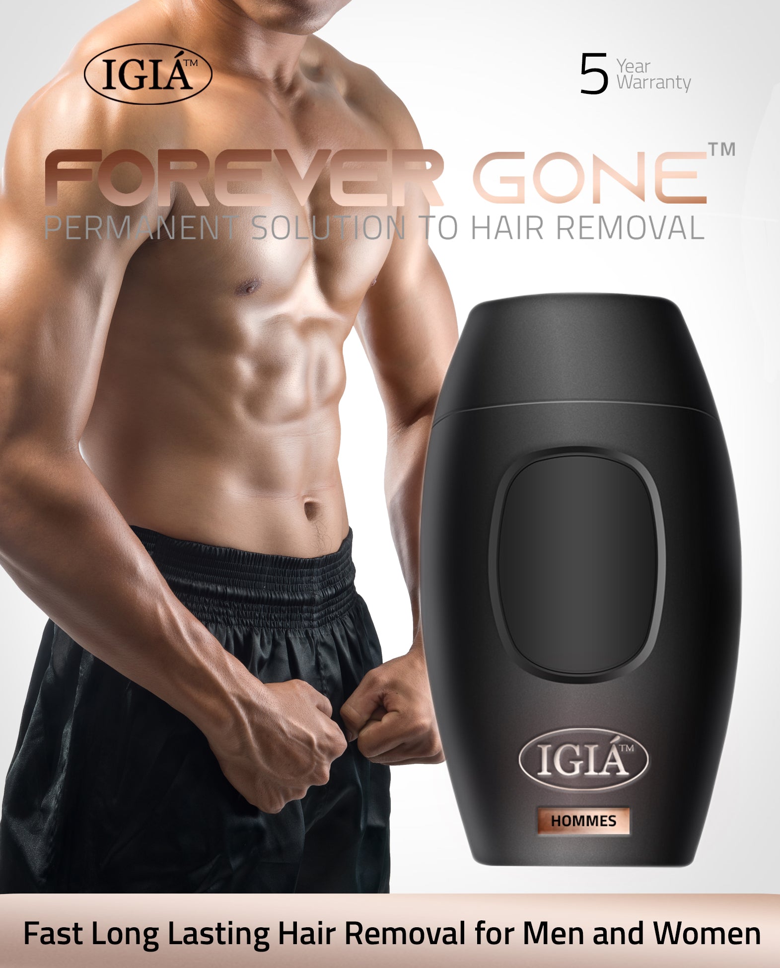Professional IPL Hair Removal Device for Women & Men - Permanent Hair Reduction at Home - Painless & Effective for Legs, Face, Bikini Line, Underarms - Salon-Quality Results