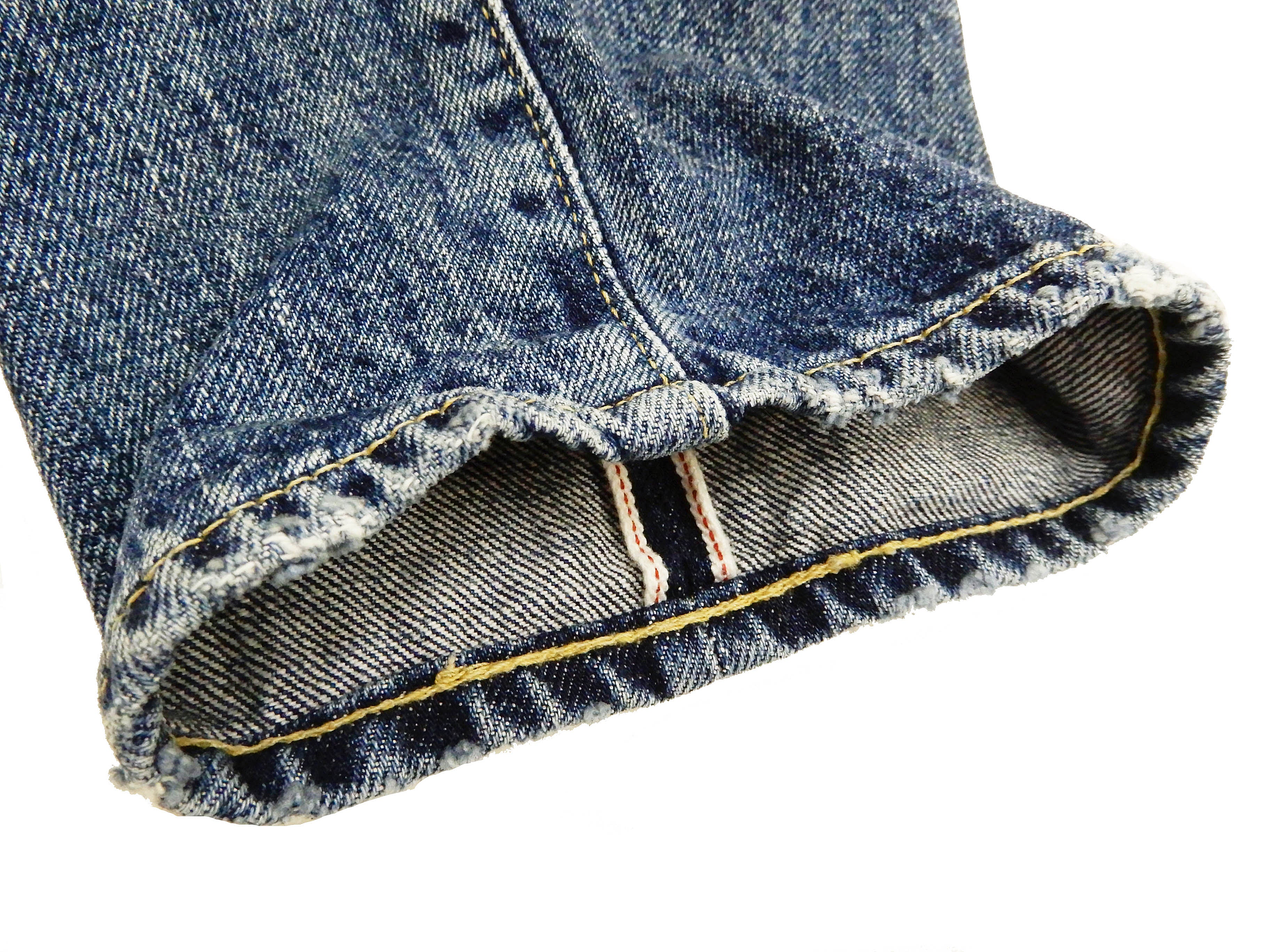 Studio D'artisan Men's Pre-Faded Relaxed Tapered Fit 13oz Japanese Selvedge Denim Jeans D1826U in Indigo Blue - Perfect for Casual Wear and Vintage Style Outfits