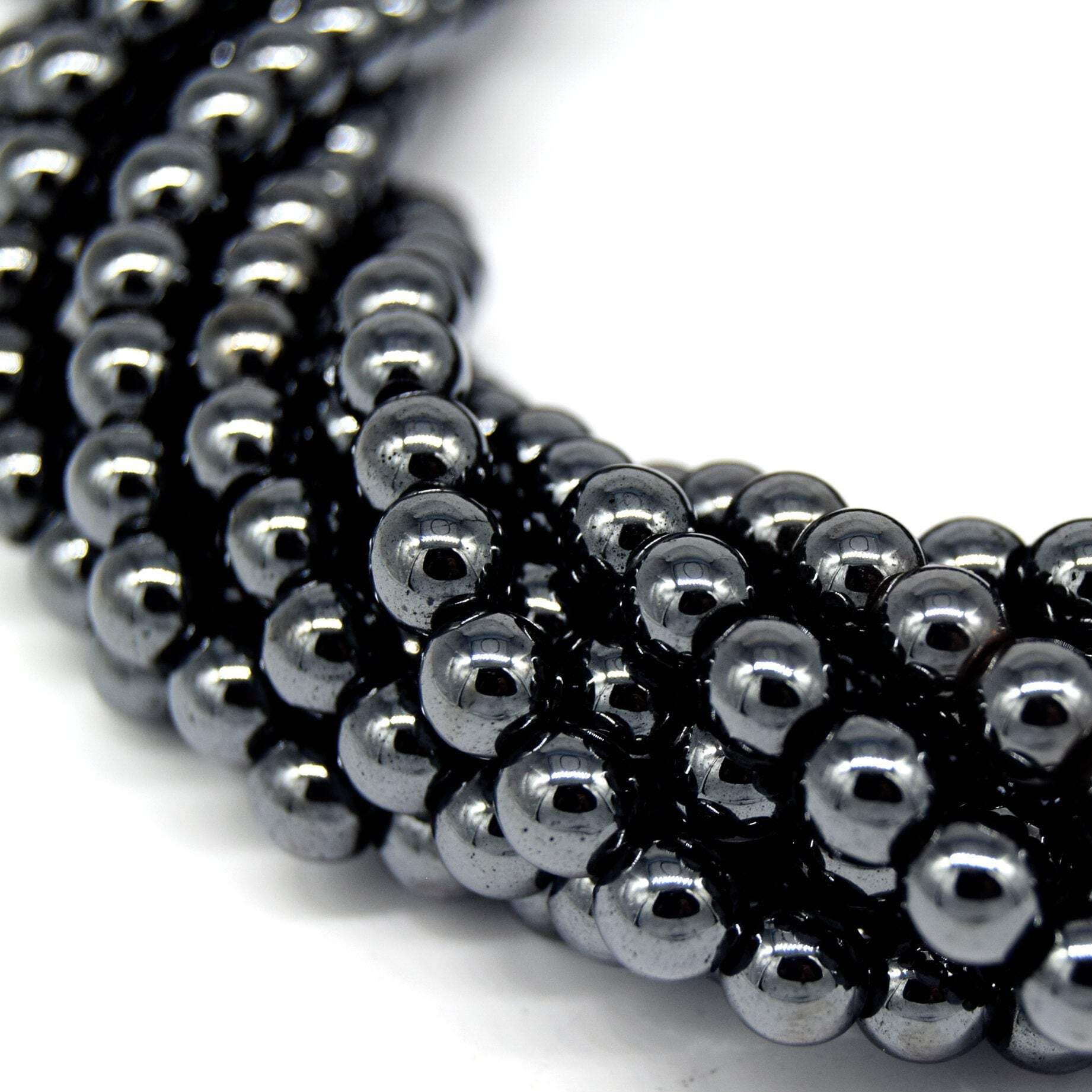Gunmetal Hematite Beads - 10mm Round Natural Gemstone Beads for Jewelry Making, DIY Bracelets & Necklaces