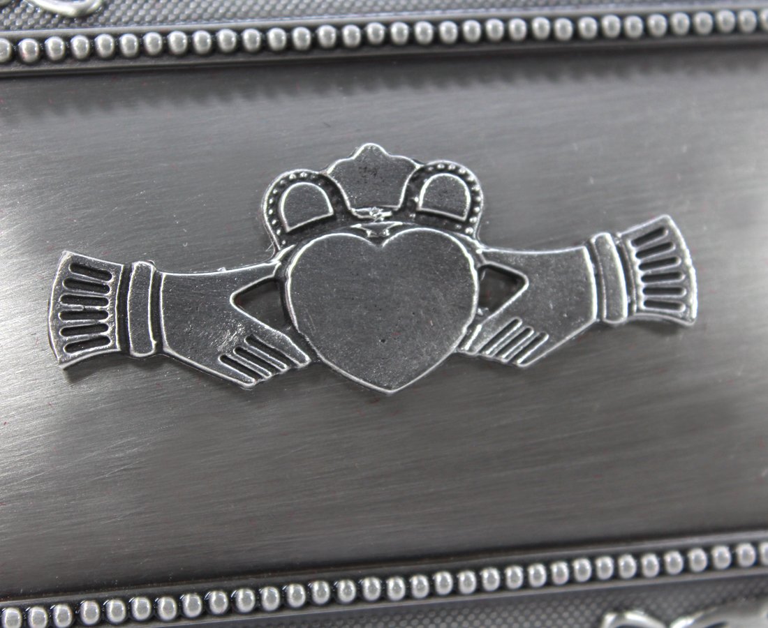 Authentic Claddagh Irish Jewelry Box - Medium Size for Rings, Necklaces & Keepsakes | Perfect for Wedding, Anniversary & Birthday Gifts
