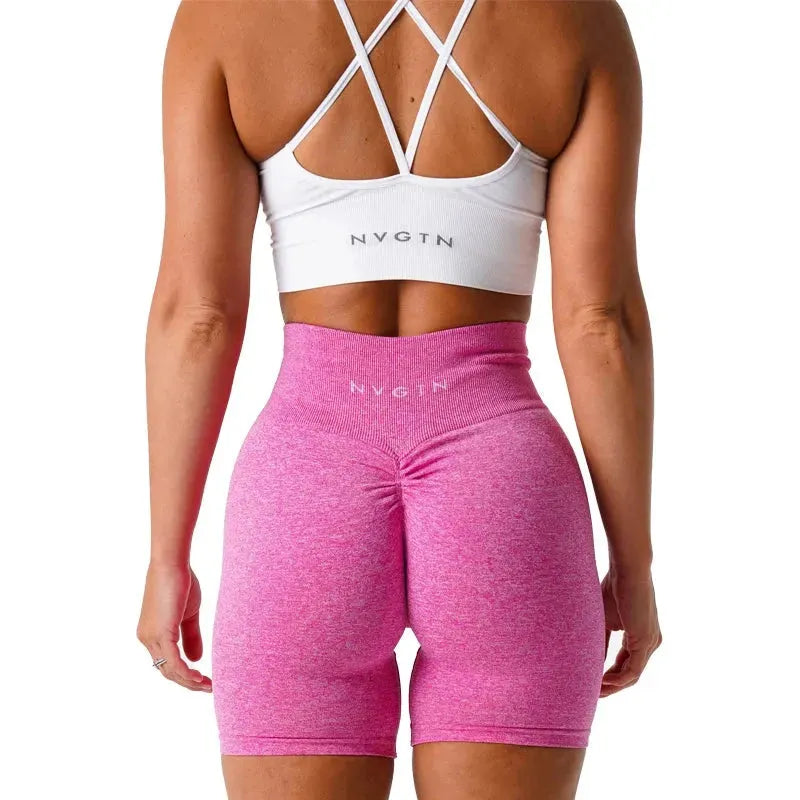 NVGTN Scrunch Seamless Yoga Shorts for Women - High Waisted Spandex Workout Shorts with Butt Lifting Design, Breathable & Elastic Gym Running Athletic Shorts - Perfect for Yoga, Pilates, Running & Lounge Wear