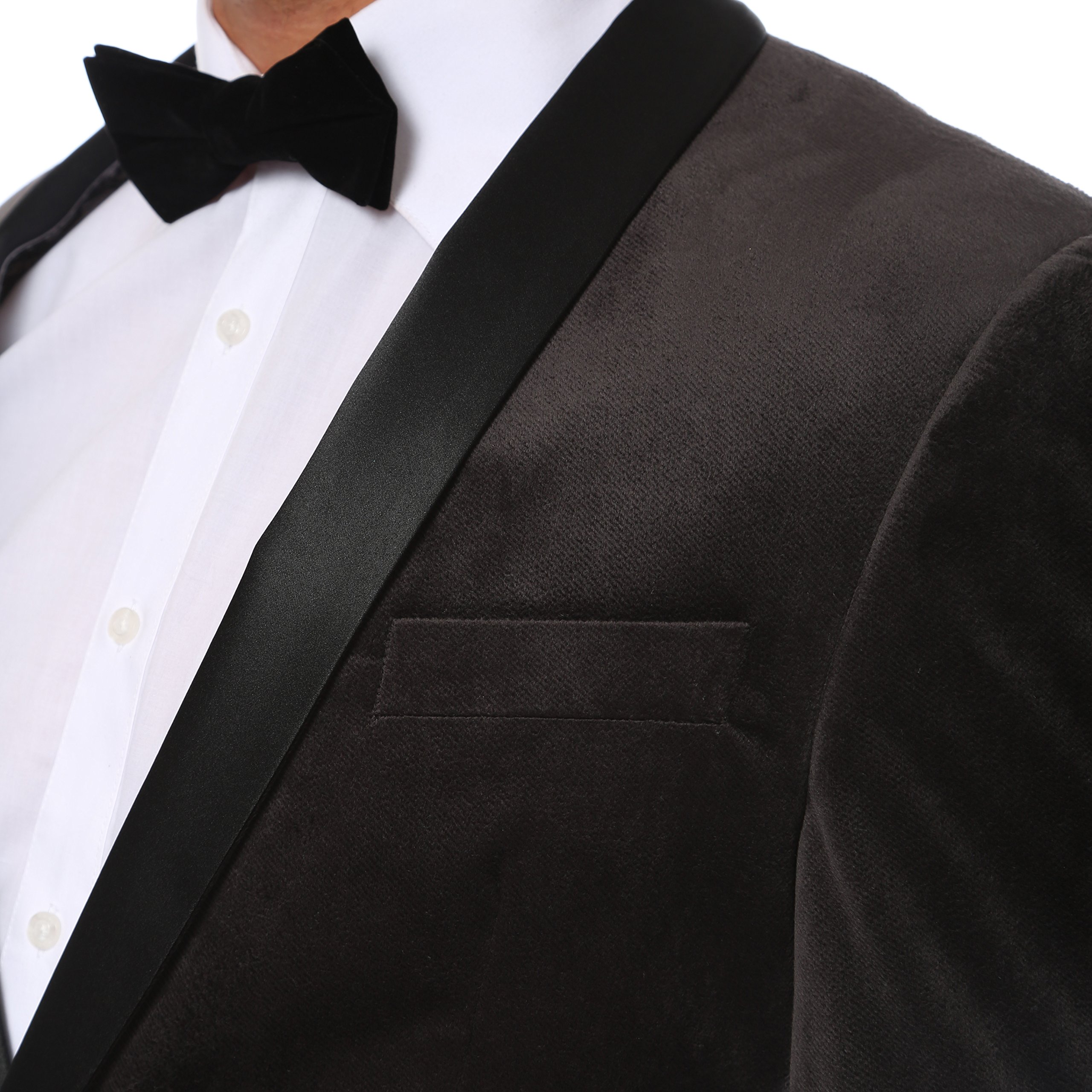 Men’s Velvet Blazer - Single Button Wedding Tuxedo Jacket with Shawl Satin Lapel for Formal Events, Evening Wear & Groom Attire | Perfect for Weddings, Prom, Dinner Parties & Special Occasions