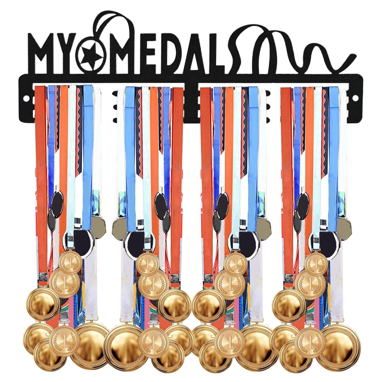 Premium Iron Award Ribbon Wall Display Hanger - Holds 24-30 Awards with Exquisite Letter Design | Perfect for Trophy Showcase, Office Decor & Competition Prize Organization