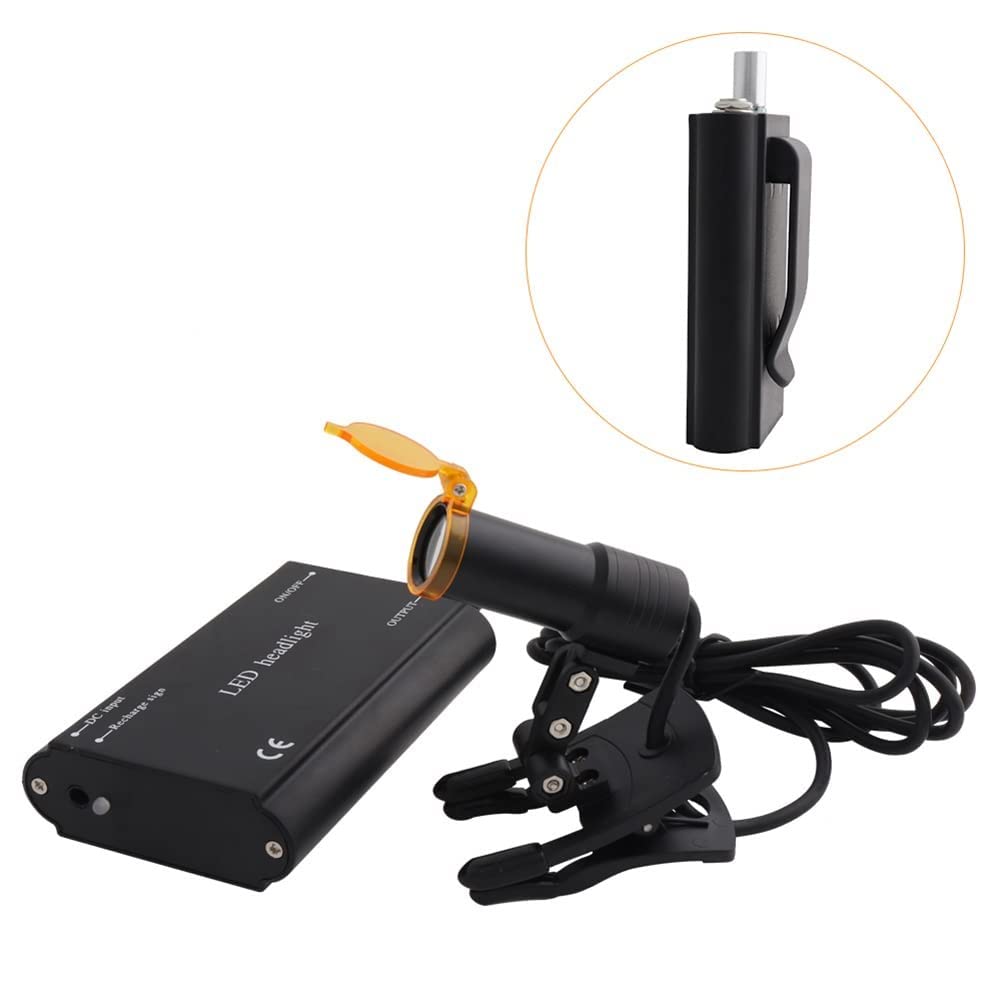 3.5X 420mm LED Dental Loupes with Headlight - Binocular Magnifying Glasses for Dentists & Surgeons (Silver) | Perfect for Precision Dental Work, Oral Surgery & Medical Procedures