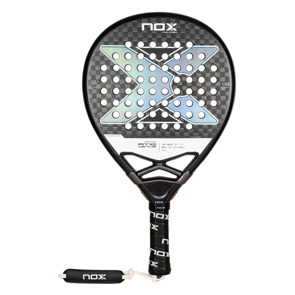 AT10 Genius 12K Carbon Fiber Padel Racket - Professional Tennis Racquet for Men & Women - Perfect for Competitive Matches & Recreational Play