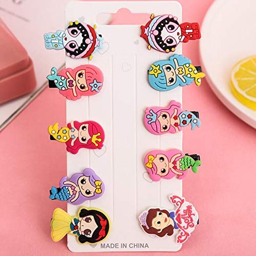 Starvis Rainbow Ice Cream Mermaid Unicorn Hair Clips Set - 20pcs Kids Hair Accessories for Girls & Toddlers (2 Cards) - Perfect for Birthday Parties, School, and Daily Hair Styling