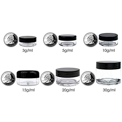 Beauticom® 30G/30ML (1 Oz) Thick Wall Round Plastic Jars with Flat Top Lids - Leak Proof BPA Free Containers - 648 Piece Bulk Case (Clear) - Perfect for Cosmetics, Skincare, Creams & DIY Crafts Storage