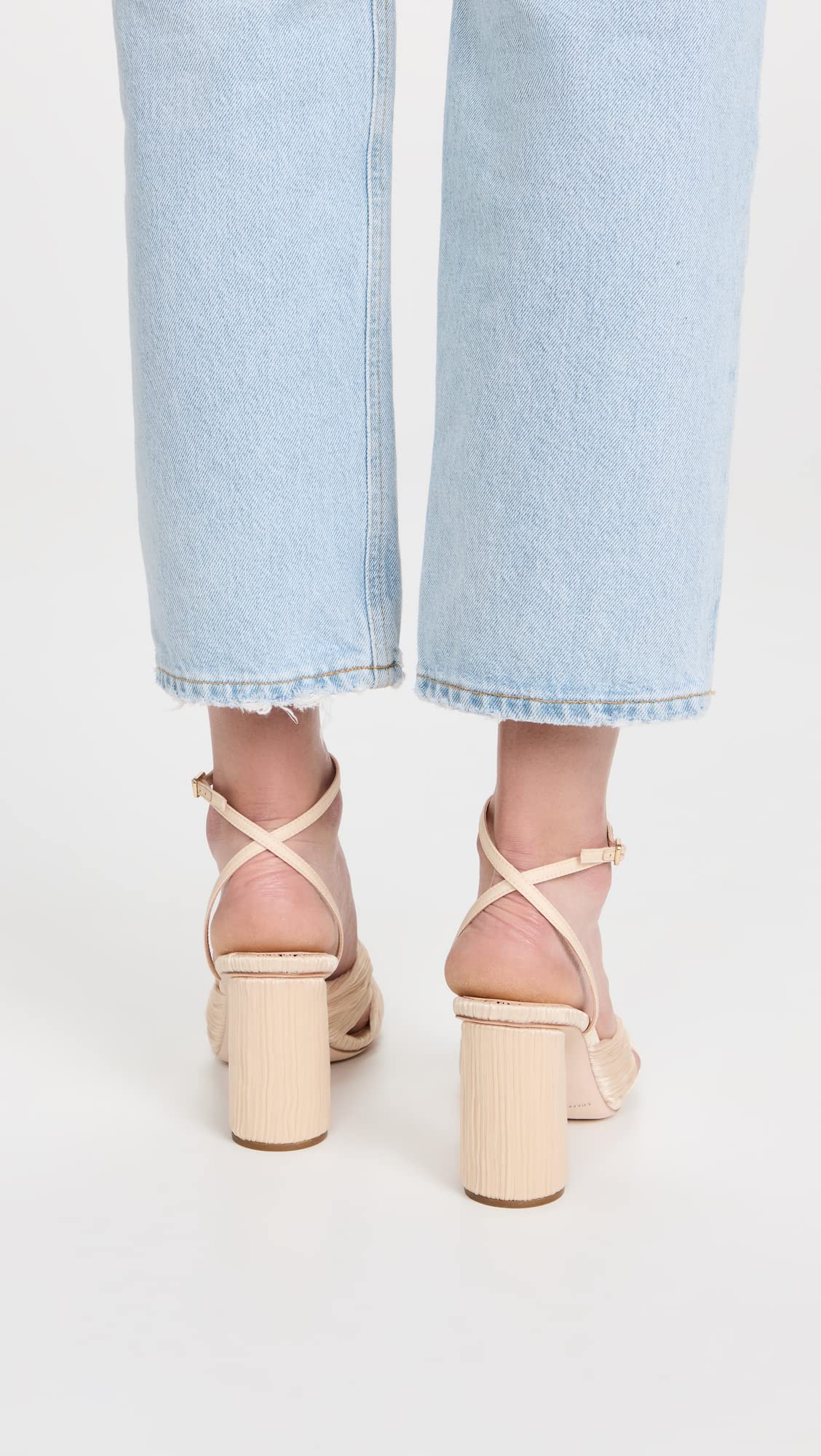 Loeffler Randall Women's Reed Pleated Twist Sandals - Comfortable Summer Dress Sandals for Weddings, Beach Vacations & Casual Outings