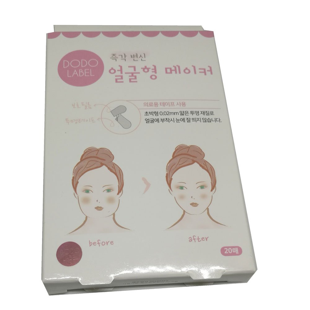 DODO LABEL V Shape Face Lift Tape - Instant Face Slimming & Contouring, 40 Pcs (2018 New Version) - Perfect for Special Occasions, Photos & Everyday Beauty Routine