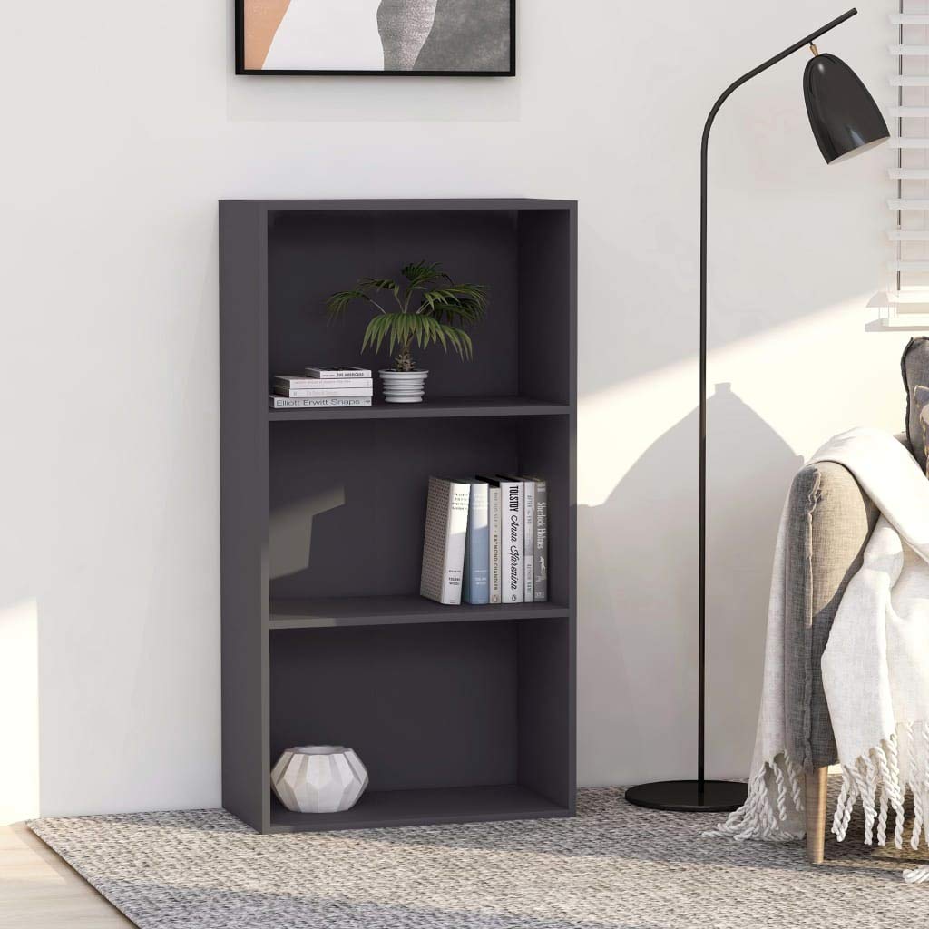 ZQQLVOO 3-Tier Bookcase with Storage Cubes, 23.6