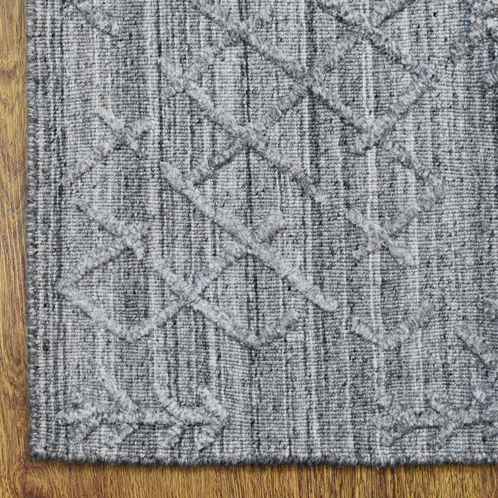 Handwoven Quilted Area Rug - Soft Bohemian Style Decorative Carpet for Living Room, Bedroom, and Nursery