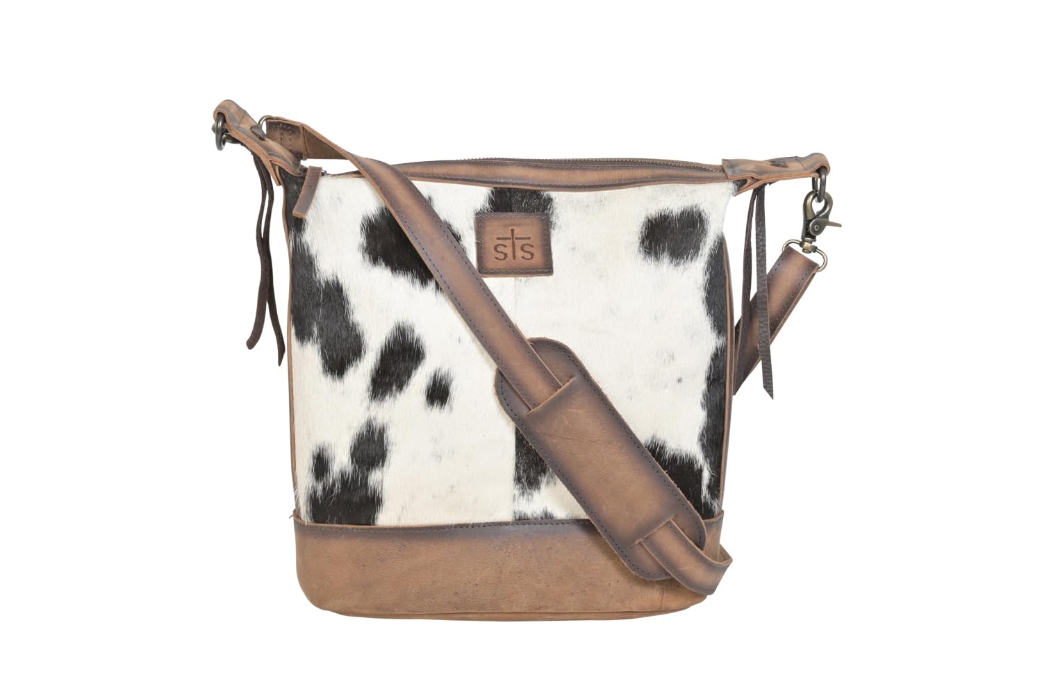 STS Ranchwear Women's Mailbag Tornado/Cowhide Leather Tote Bag - Stylish Western Handbag for Cowgirls, Rodeo & Everyday Use