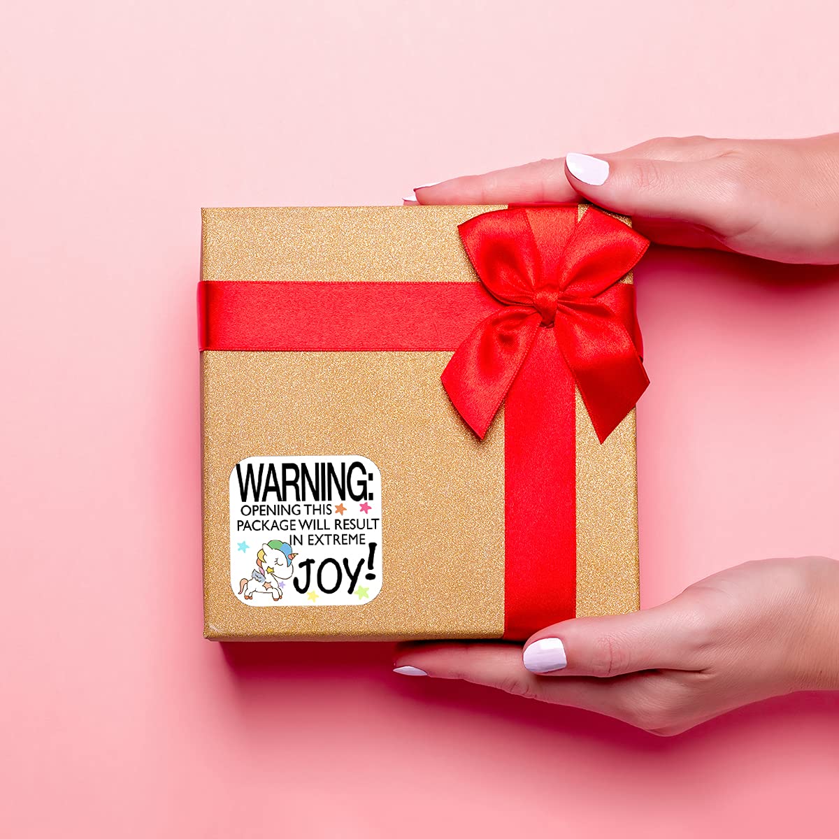 Littlefa Warning Opening This Package Stickers - 500 PCS Cute Unicorn & Bakery Stickers for Small Business Mail Packaging | Perfect for Etsy Shops, Online Stores & Gift Wrapping