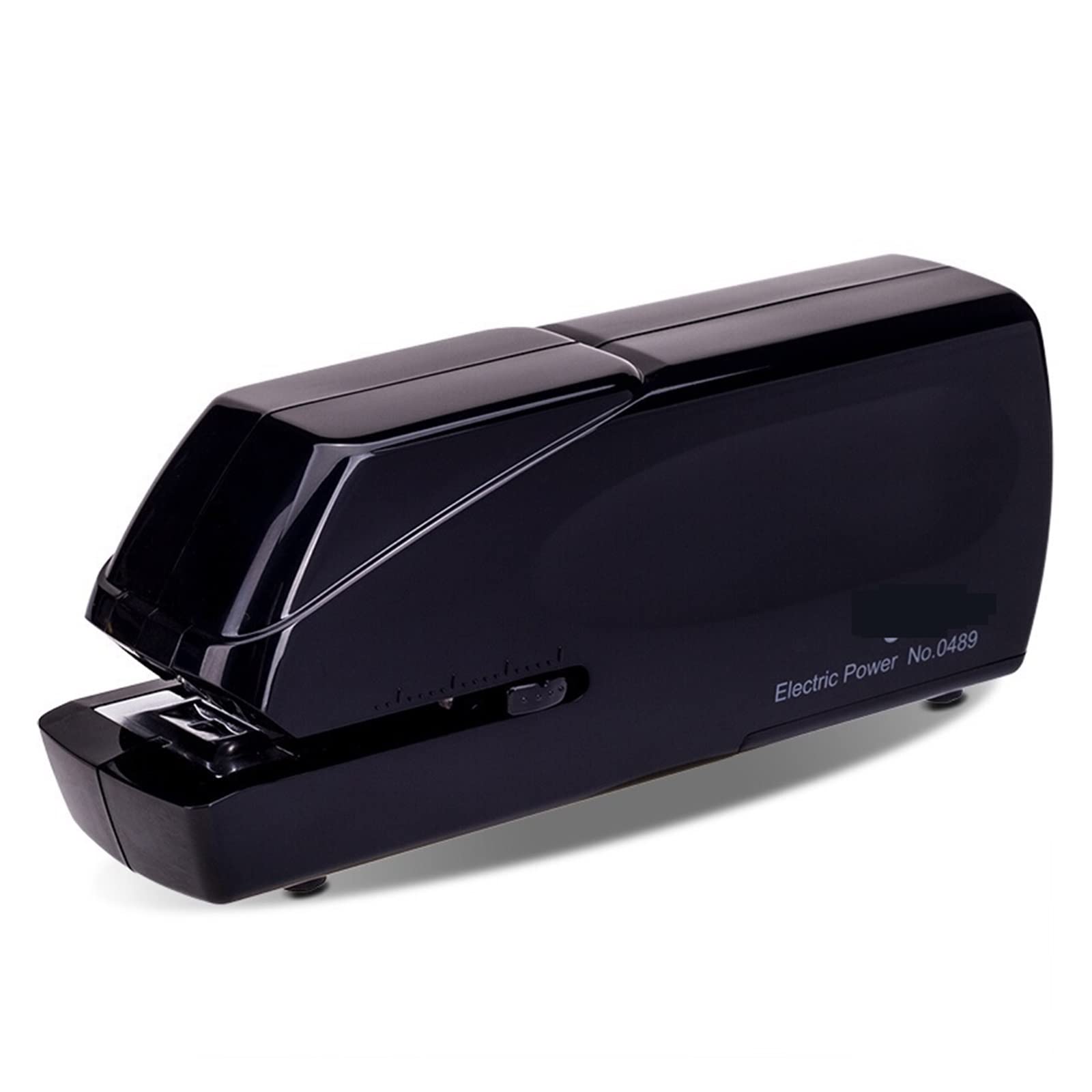 Dual Power Electric Stapler - Automatic Electronic Stapler for 24/6 or 26/6 Staples - Office Supplies in Black & White (Black with EU Adapter) - Perfect for Home Office, School & Business Use