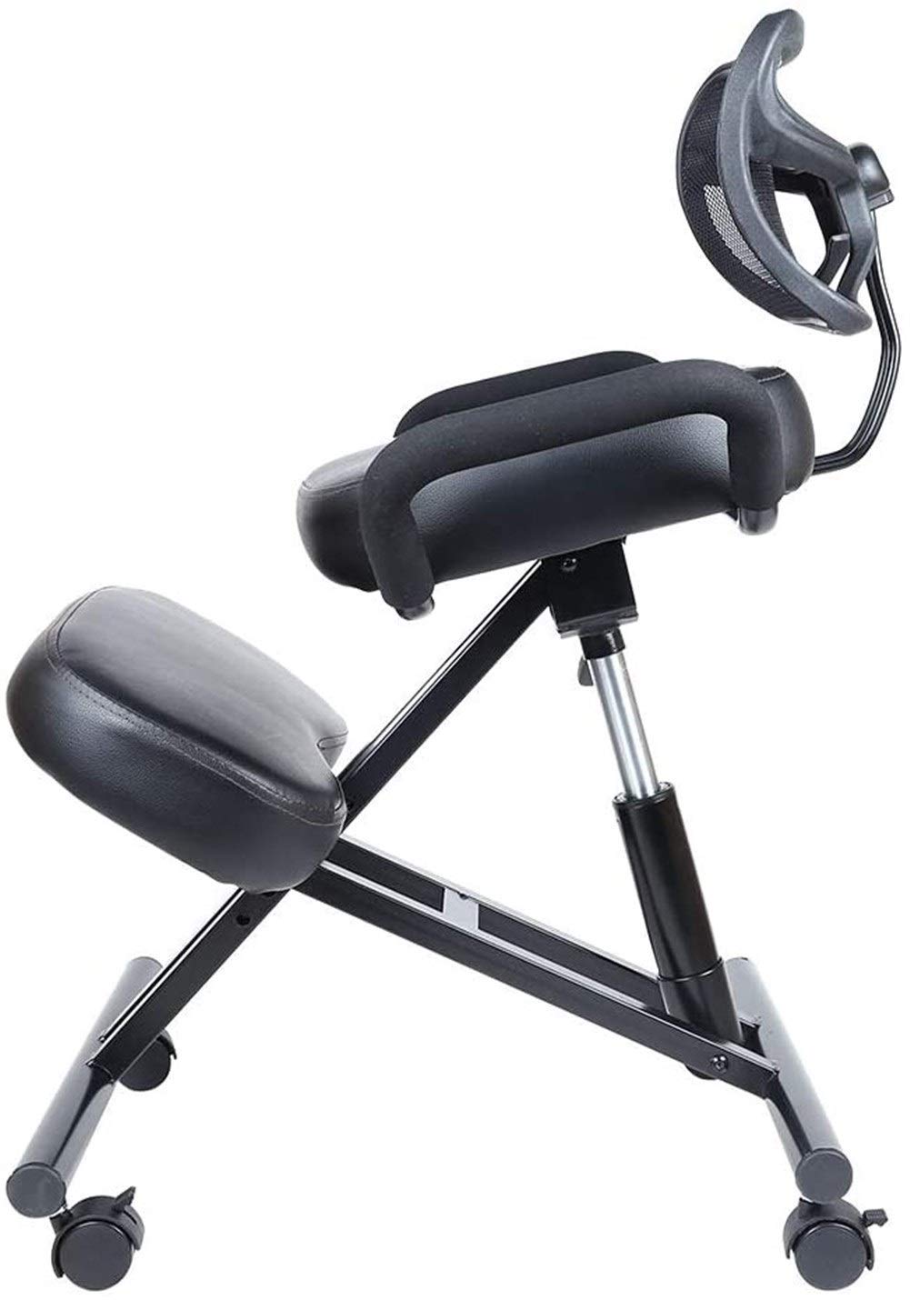 Ergonomic Kneeling Chair for Office - Adjustable Posture Correcting Stool with Backrest for Back Pain Relief & Orthopedic Support - Perfect for Home, Office & Meditation Use
