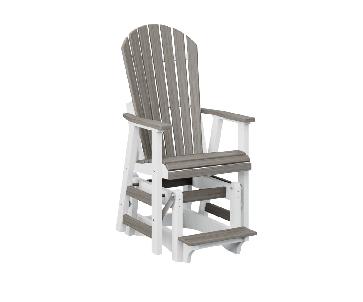 Berlin Gardens Comfo Back Single Counter Glider - Outdoor Patio Bistro Chair with Smooth Gliding Motion, Perfect for Garden, Deck, and Restaurant Use