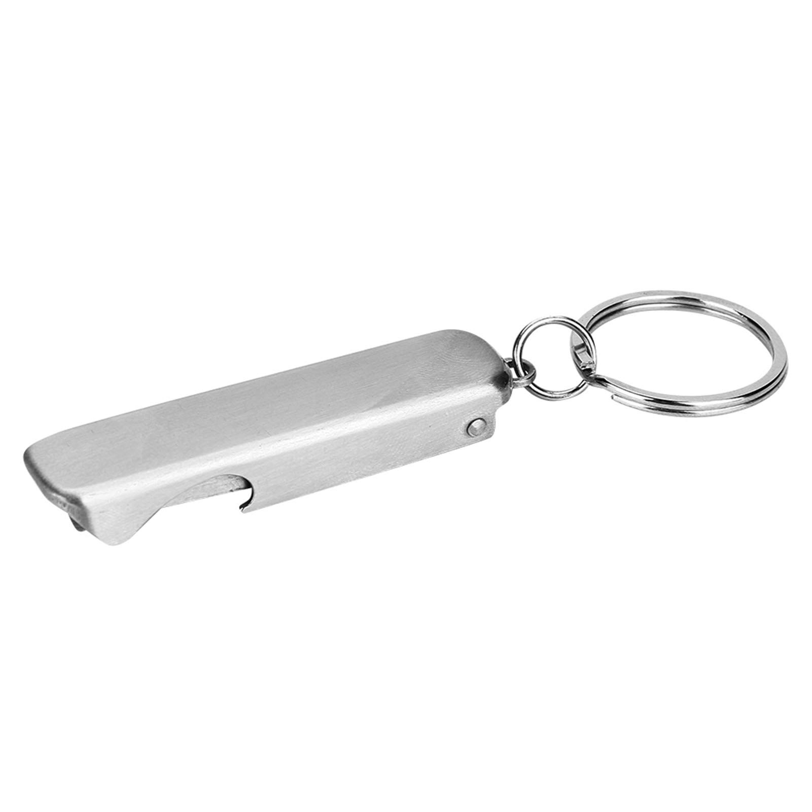 2 in 1 Stainless Steel Mini Nail Clipper Keychain - Ultra Thin Foldable Nail Cutter with Bottle Opener for Travel, Camping, Hiking & Outdoor Activities | Portable Manicure Tool for Home, Office & Gym Use