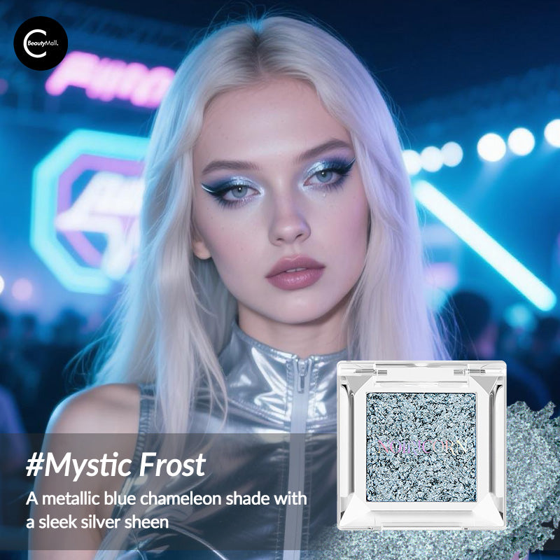 NOIRICORN Multi Chrome Eyeshadow Palette - #Mystic Frost Shimmering Metallic Pressed Pigment for Stunning Eye Makeup | Perfect for Party, Wedding & Special Occasion Looks