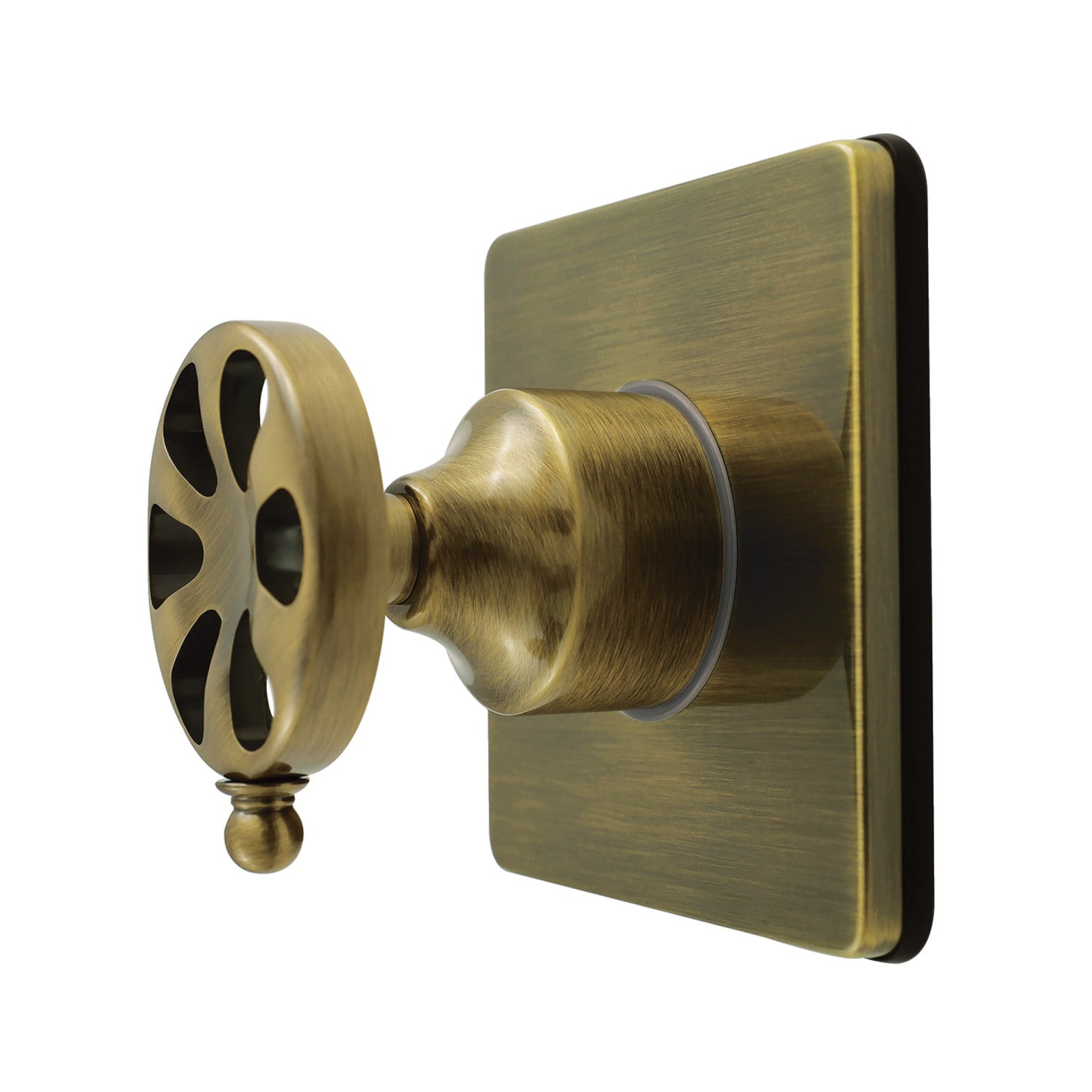 Belknap KS4043RX Single Handle 6-Way Diverter Valve with Square Trim Kit in Antique Brass - Perfect for Shower Systems, Bathtub Faucets & Bathroom Renovations