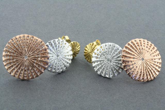 3 Drop Urchin Earrings - Gold & Rose Gold Plated Dangle Earrings for Women, Trendy Boho Jewelry for Party, Wedding & Everyday Wear