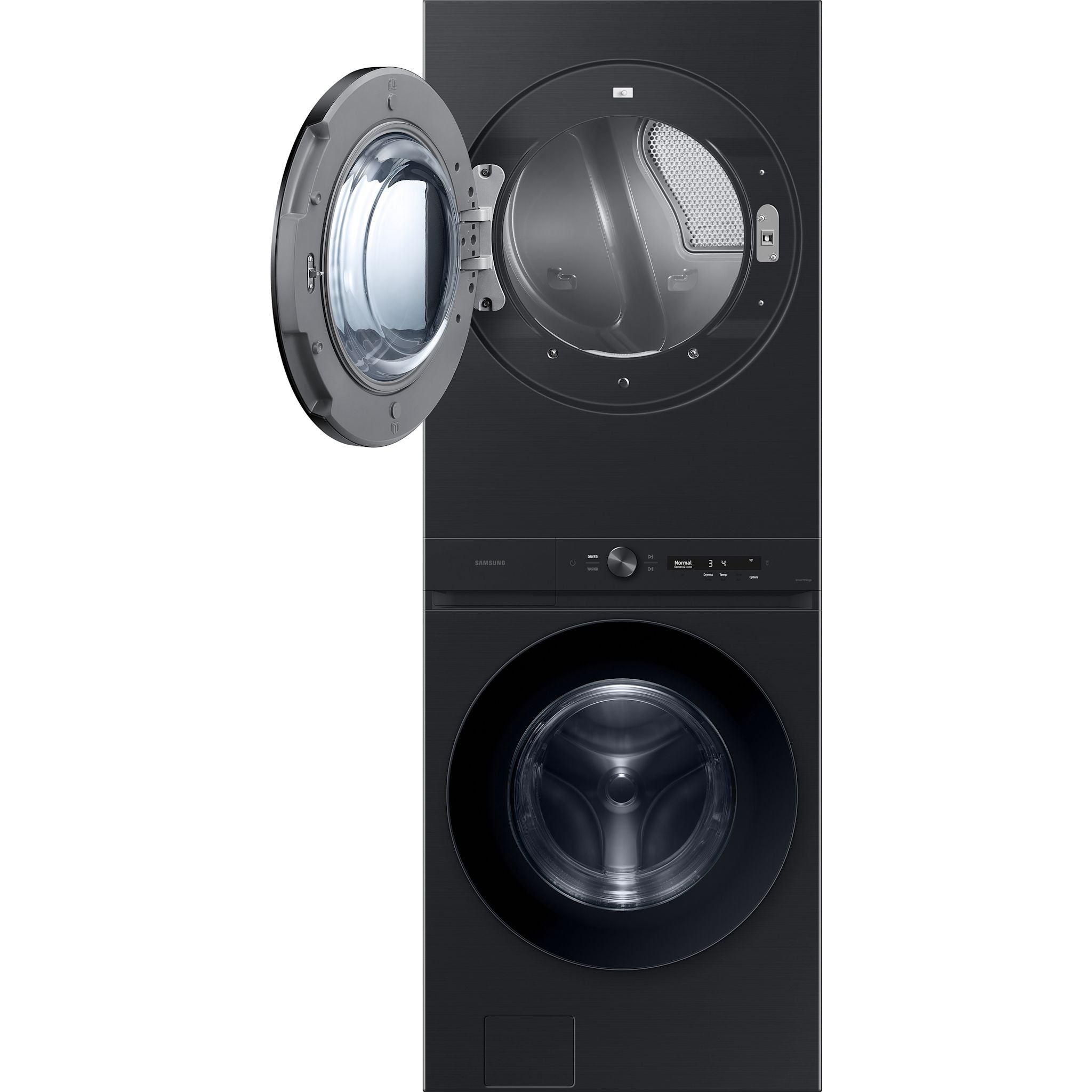 Samsung Laundry Hub (WH46DBH550EVAC) Black Stainless Steel - All-in-One Washer & Dryer Combo for Large Loads | Perfect for Apartments, Small Homes & Laundry Rooms | Energy Efficient & Space Saving