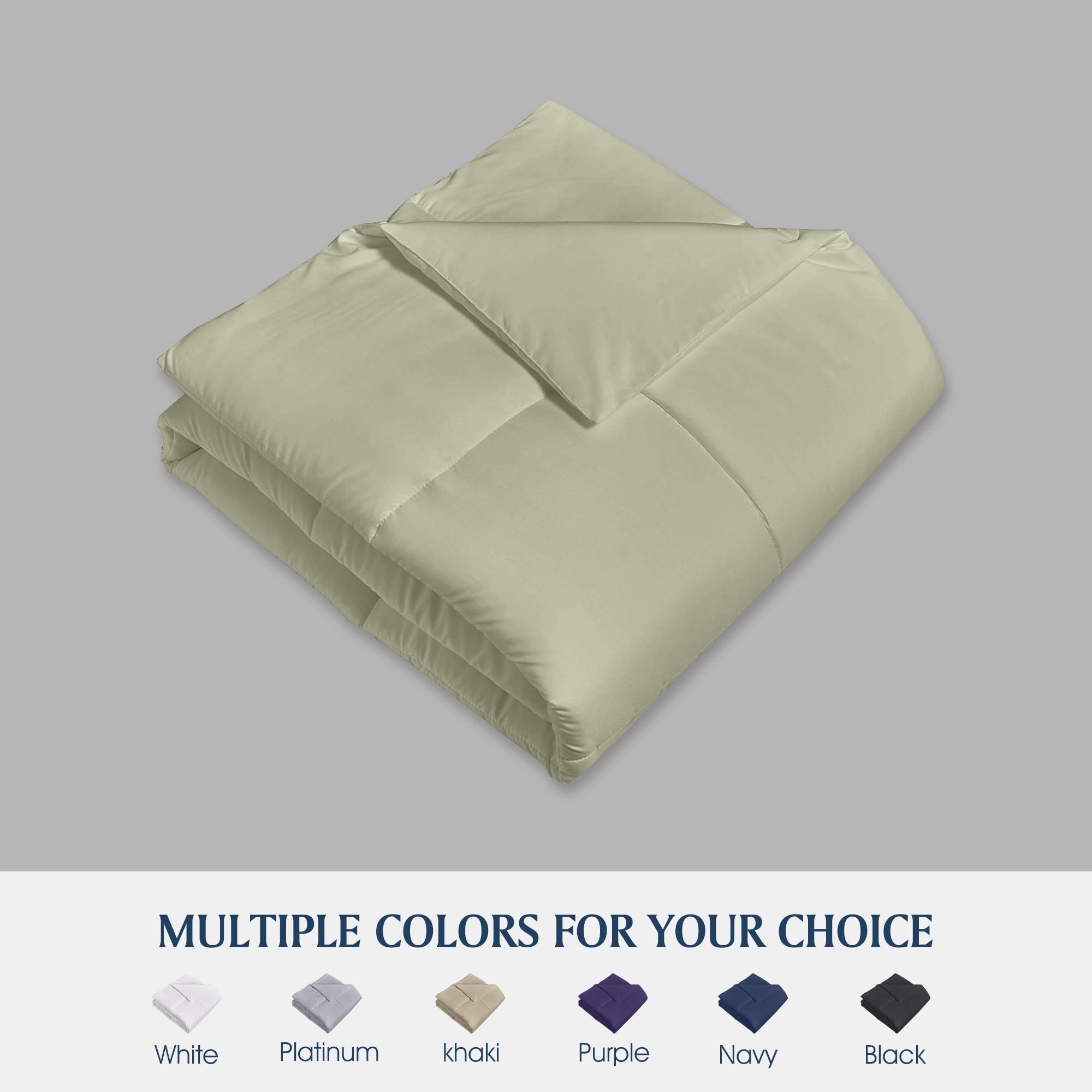 Breathable Microfiber Duvet Insert - Blue Ridge Comforter | All-Season Reversible Down Alternative Quilt | Summer Cooling & Winter Warmth | Twin Size in Sage Green | Perfect for Bedroom, Guest Room & Dormitory