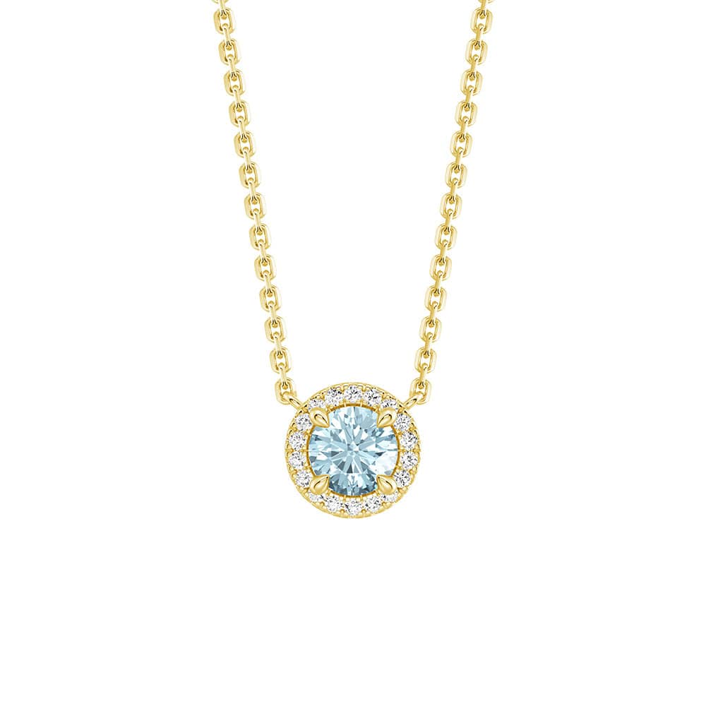 Eternal Halo Personalized Birthstone Necklace - Custom Name & Birth Month Jewelry Gift for Women, Mom, Wife | Perfect for Birthday, Anniversary, Mother's Day & Special Occasions