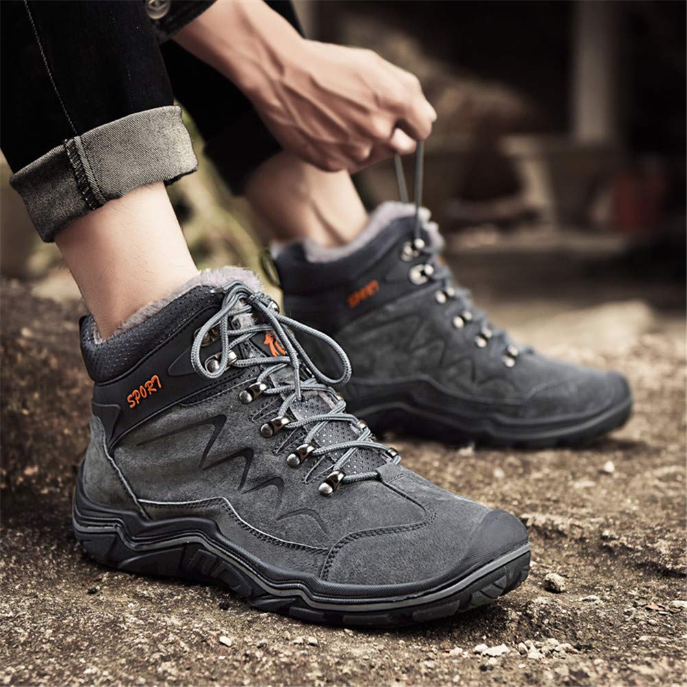 Men's High Top Sneakers Winter Warm Hiking Climbing Shoes - Lace Up Ankle Boots for Outdoor Adventures & Casual Wear
