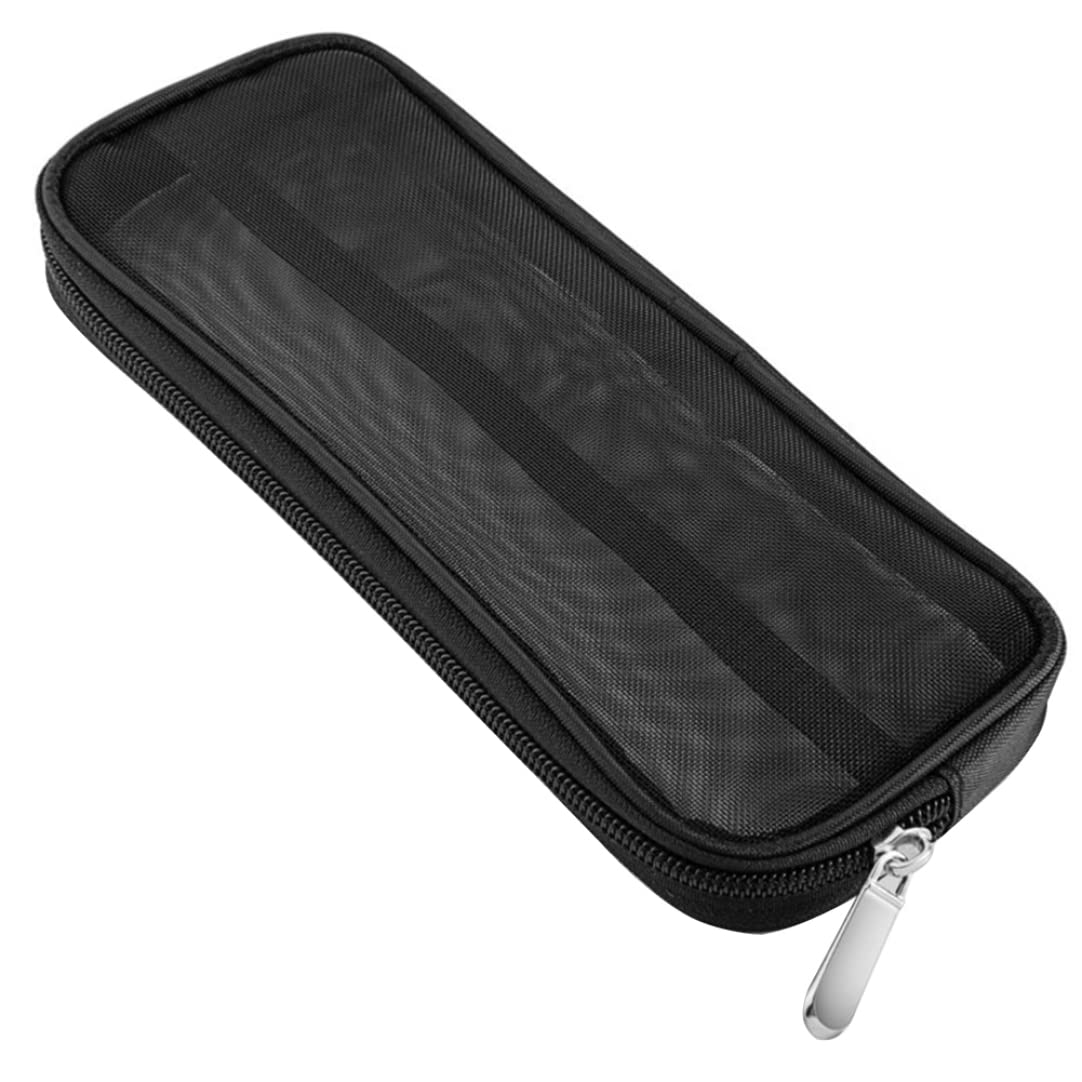 KANTANZE Makeup Brush Case - Travel Cosmetic Brush Storage Bag with Mesh Organizer for Beauty Tools, Black | Perfect for Makeup Artists, Travel & Home Use