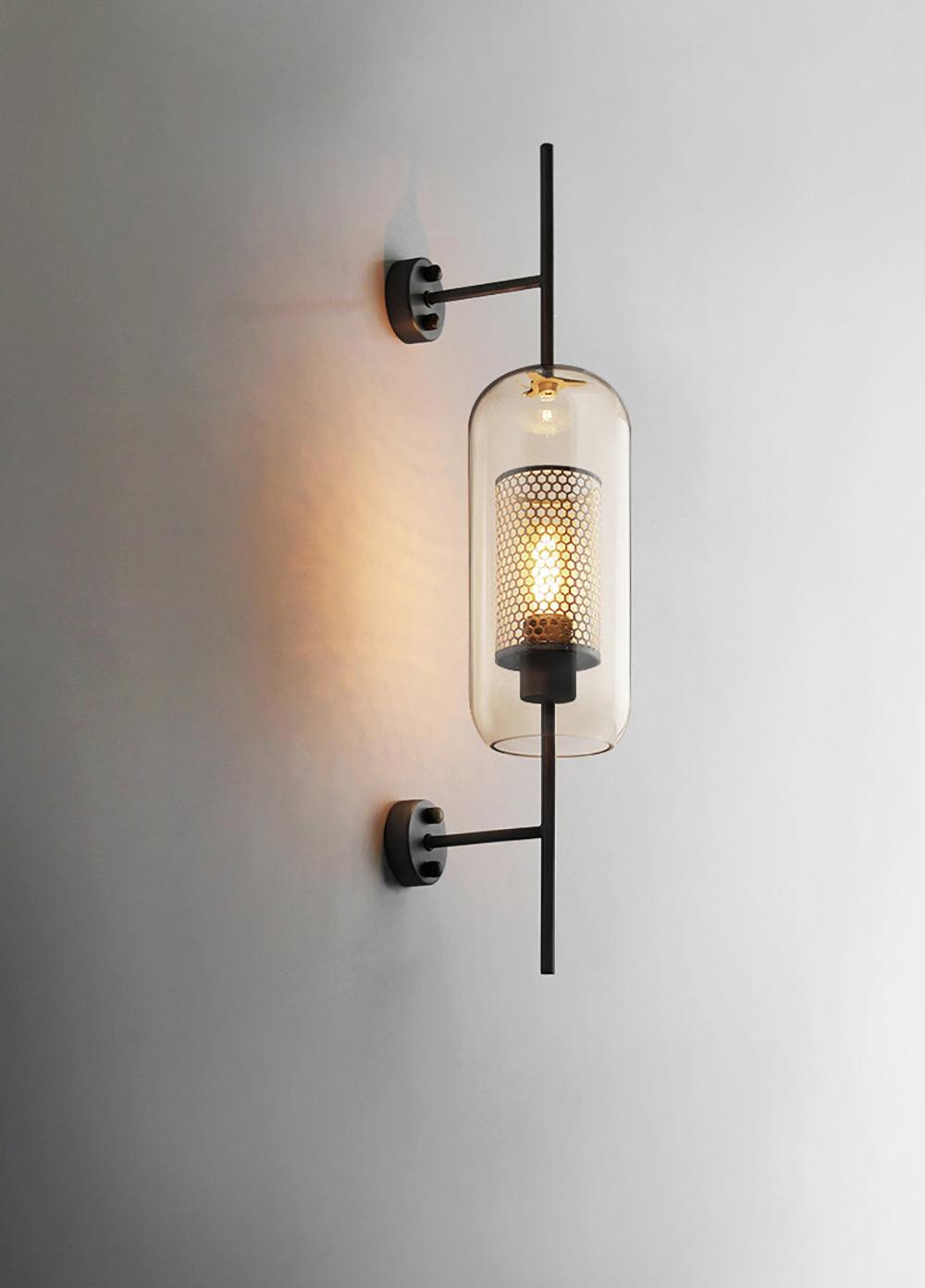 Chiswick Modern Glass Wall Light Fixture - Sleek Indoor/Outdoor Sconce for Living Room, Bedroom, or Patio Lighting