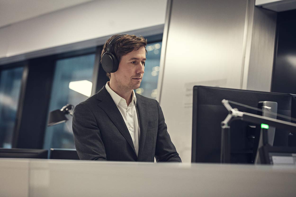 EPOS Adapt 360 Black Wireless Bluetooth Headphones with ANC - Dual-Sided Dual-Connectivity Over-Ear Headset for Mobile & Softphone | Teams Certified | Perfect for Office Calls, Gaming & Music Listening