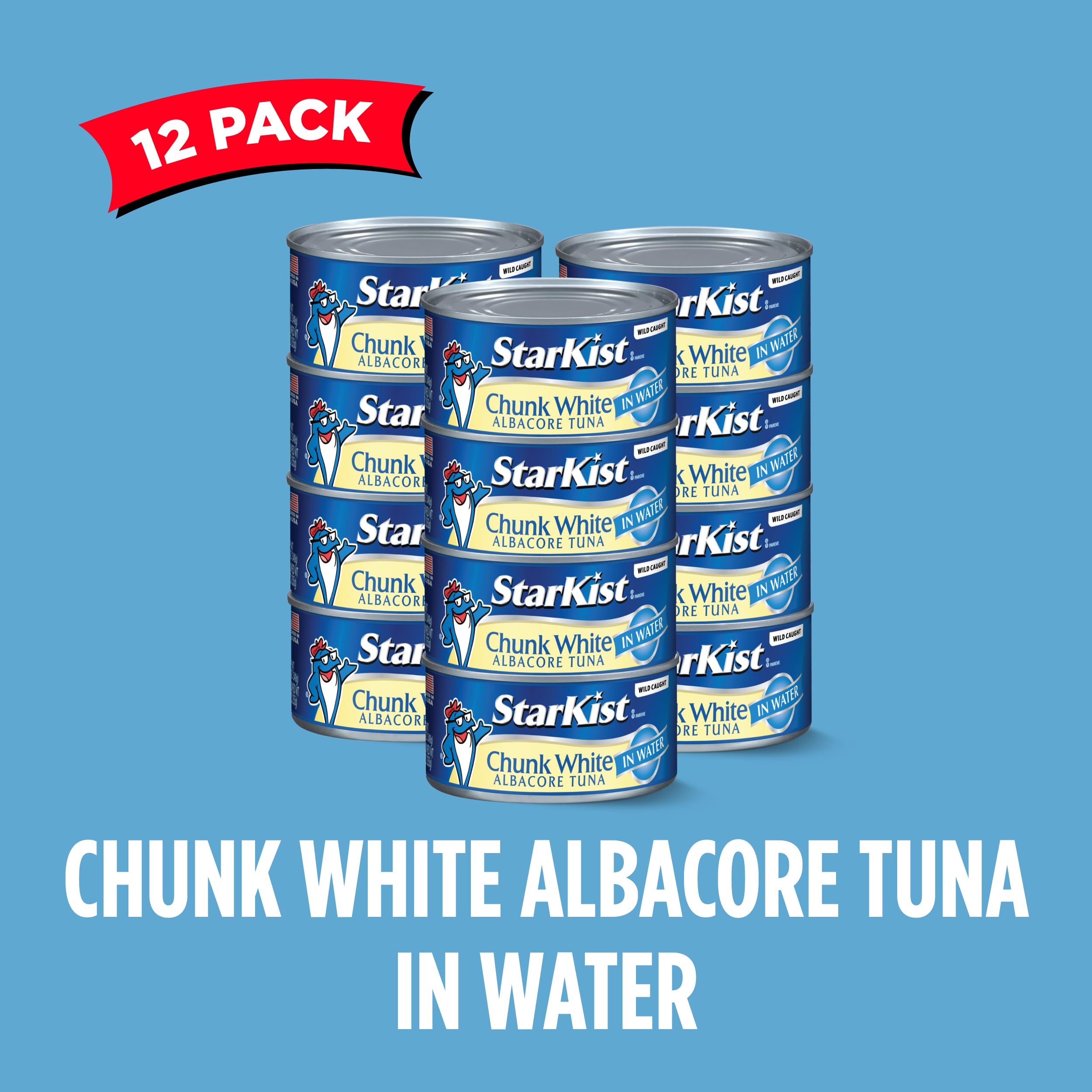 StarKist Chunk White Albacore Tuna in Water - 12 Oz (Pack of 12) | High Protein, Low Mercury | Perfect for Salads, Sandwiches & Meal Prep