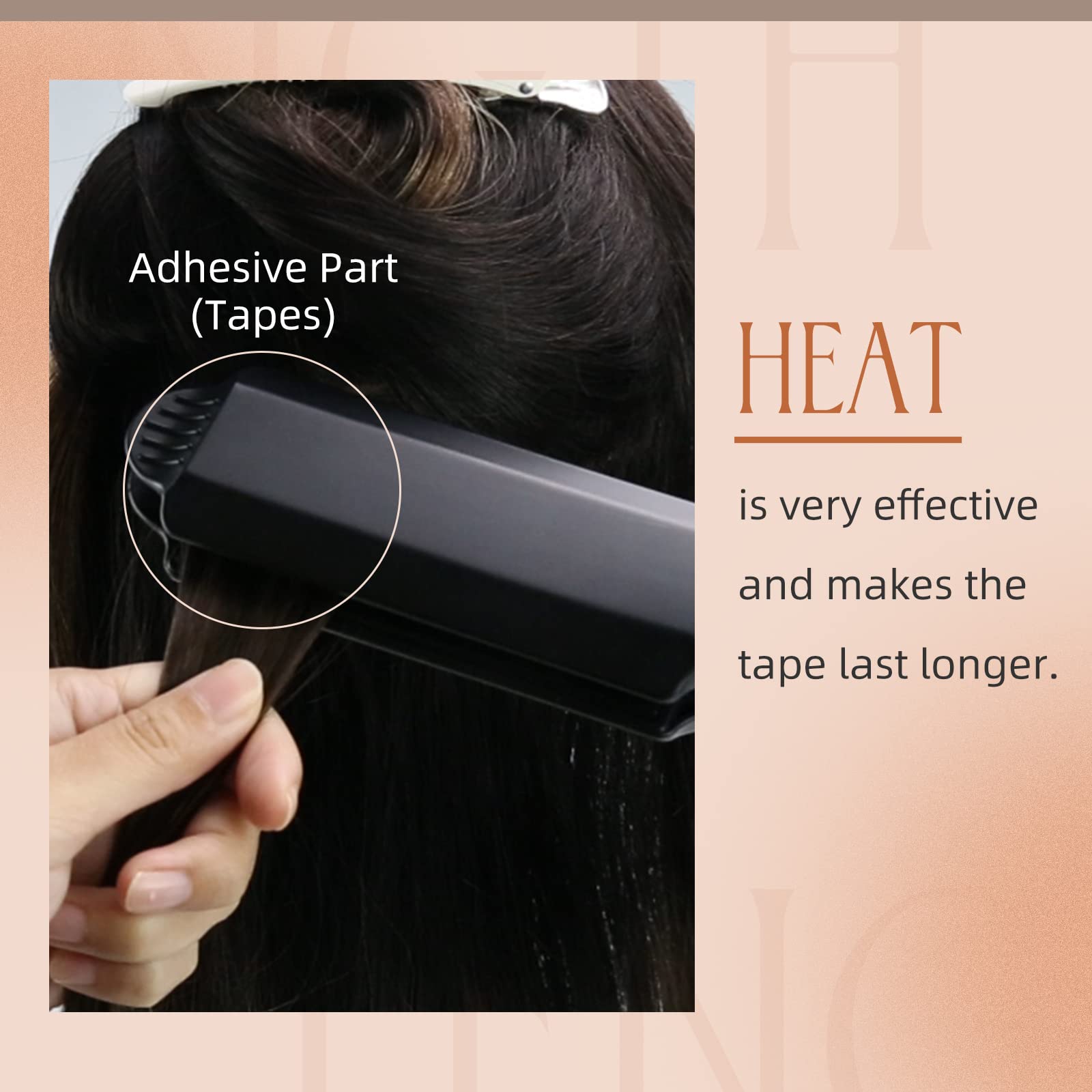 Sunny Tape in Hair Extensions 50G - 100% Human Hair Body Wave Extensions for Black Women (14 Inch) - Perfect for Daily Wear, Parties & Special Occasions