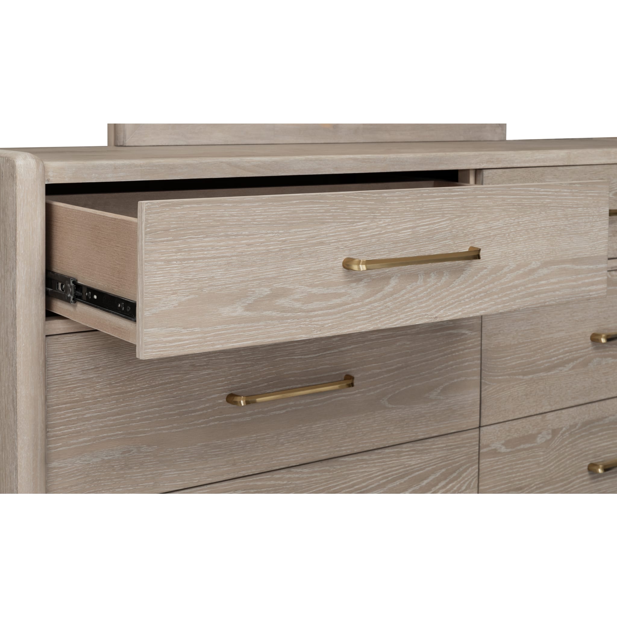 Gardenia 6-Drawer Oak Wood Dresser in Chai - Solid Wood Bedroom Furniture for Storage & Organization - Perfect for Master Bedroom, Guest Room, or Nursery