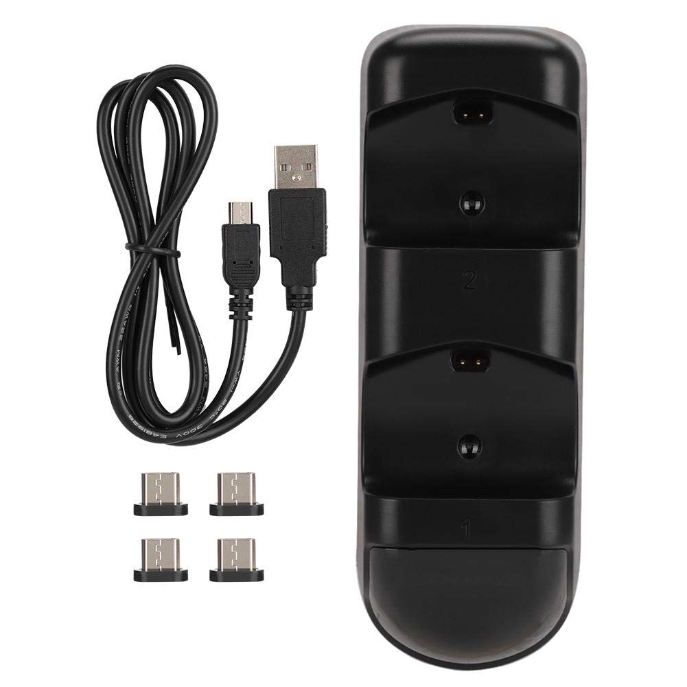ADITAM PS4 Controller Charger - Wireless Fast Charging Dock Station with LED Display for PS4/PS4 Pro/PS4 Slim Controllers | Dual Shock Charging Stand | Perfect for Gaming Sessions & Multiplayer Setups