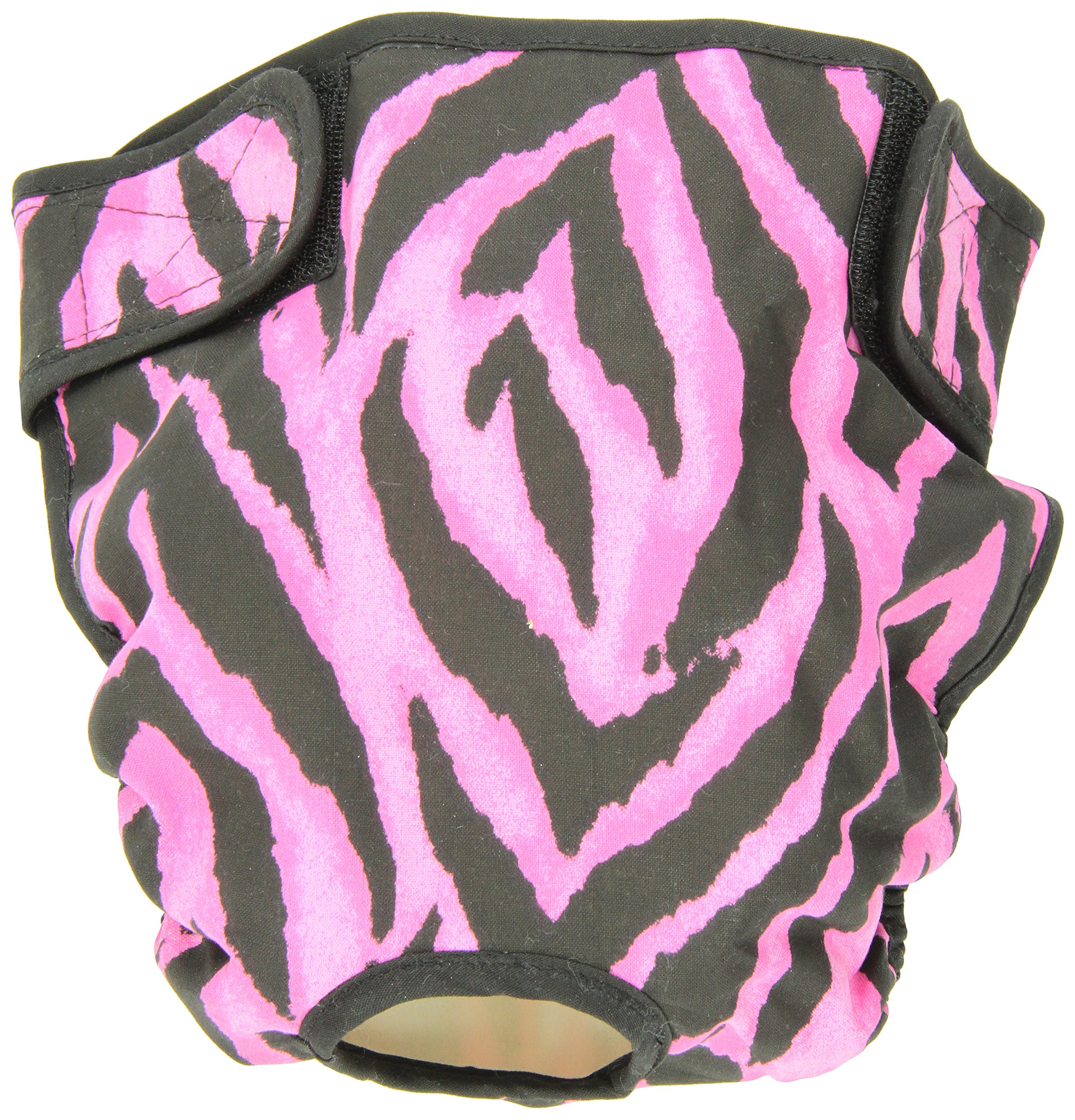 Washable Dog Diaper for Small Dogs - Reusable Pet Diaper with Adjustable Straps - Perfect for House Training, Incontinence & Travel (Tiger Print)