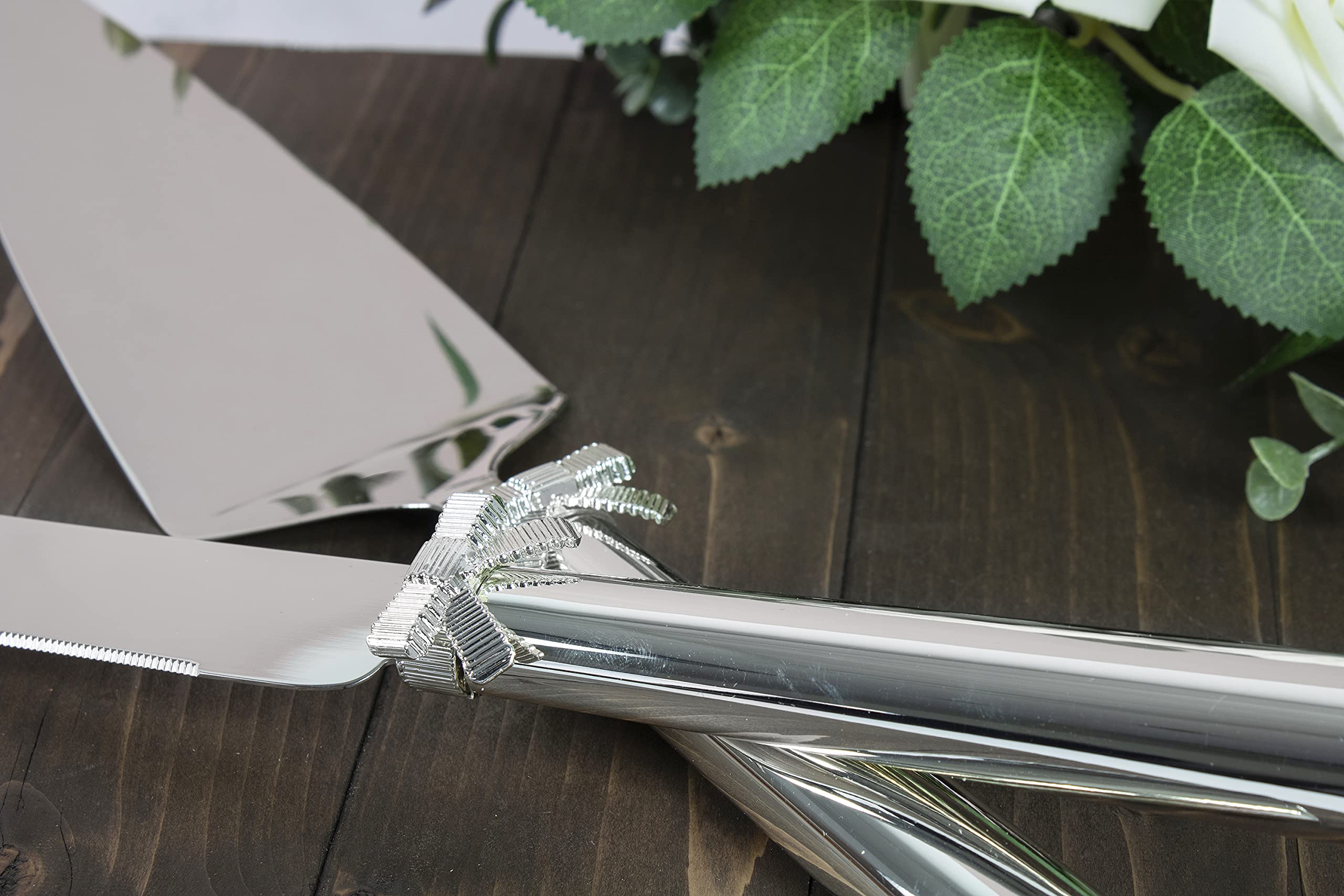 Kate Spade Bridal Grace Ave Personalized Wedding Cake Knife & Server Set - Custom Engraved Cake Cutting Gift Set for Bride & Groom - Perfect for Wedding Ceremonies, Receptions & Anniversary Celebrations