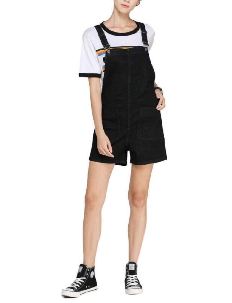 Lazutom Women's Denim Short Overalls - Adjustable Bib Overalls with Pockets | Casual Summer Outfit, Beach Wear, Music Festival Fashion