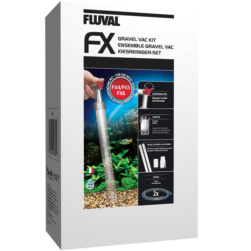 Fluval FX4 FX5 FX6 Aquarium Gravel Vacuum Cleaner Kit - Efficient Fish Tank Maintenance for Freshwater & Saltwater Tanks